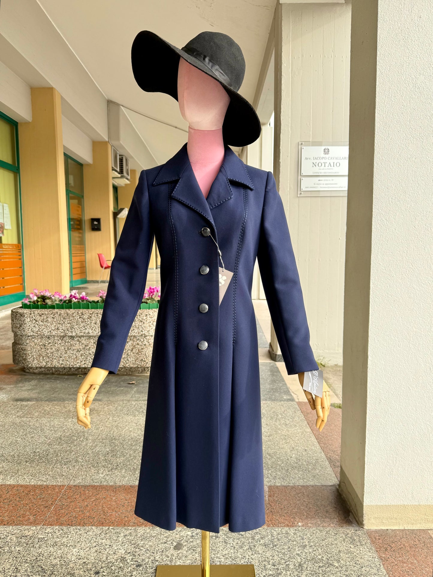 Cappotto anni ‘70 tessuto Marzotto - TG. 38