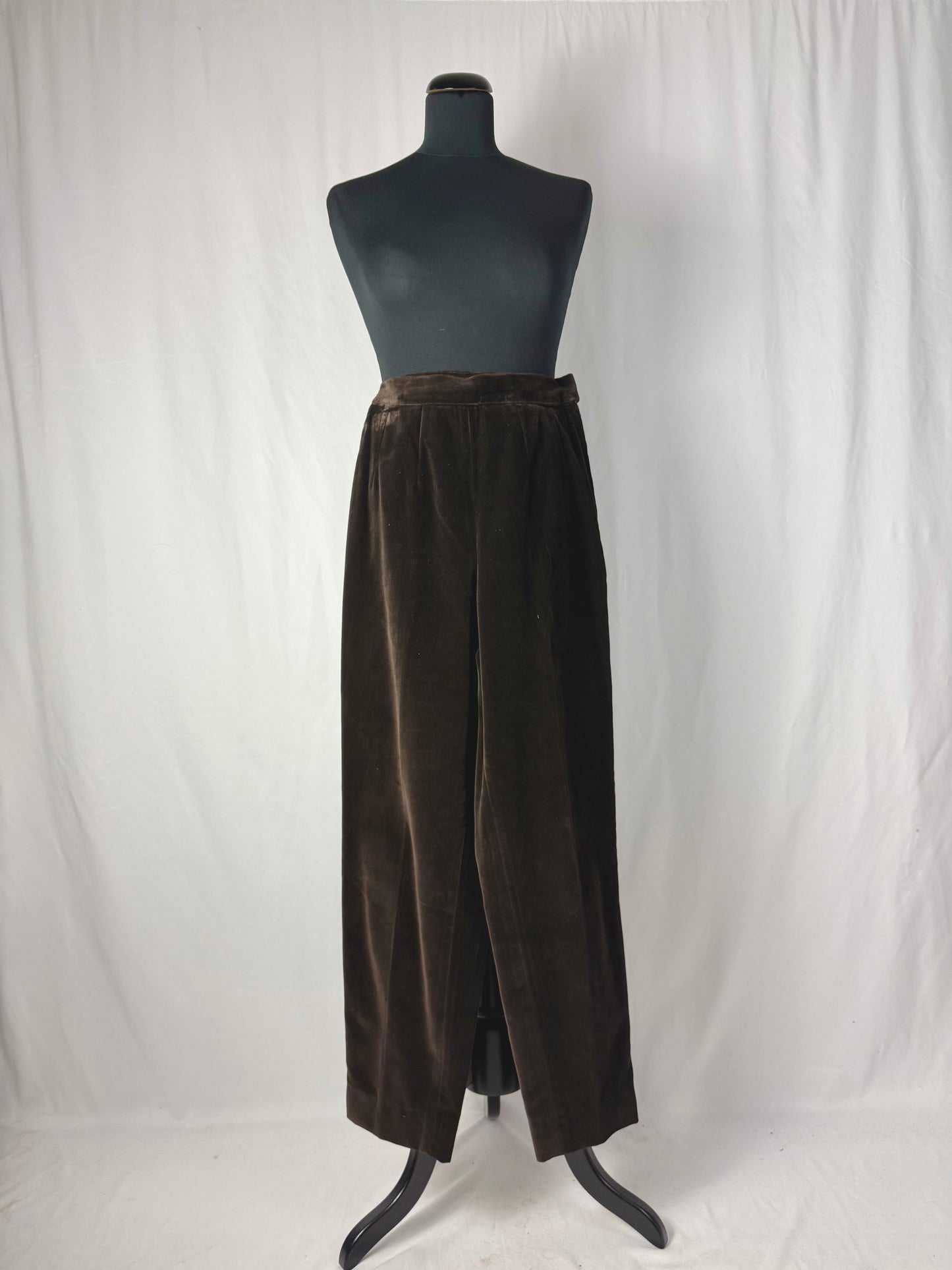 Completo in velluto di cotone marrone fondente - TG. 38