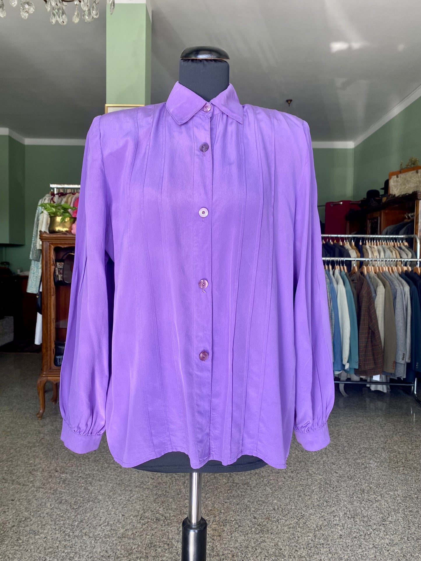 Camicia in seta viola - TG.