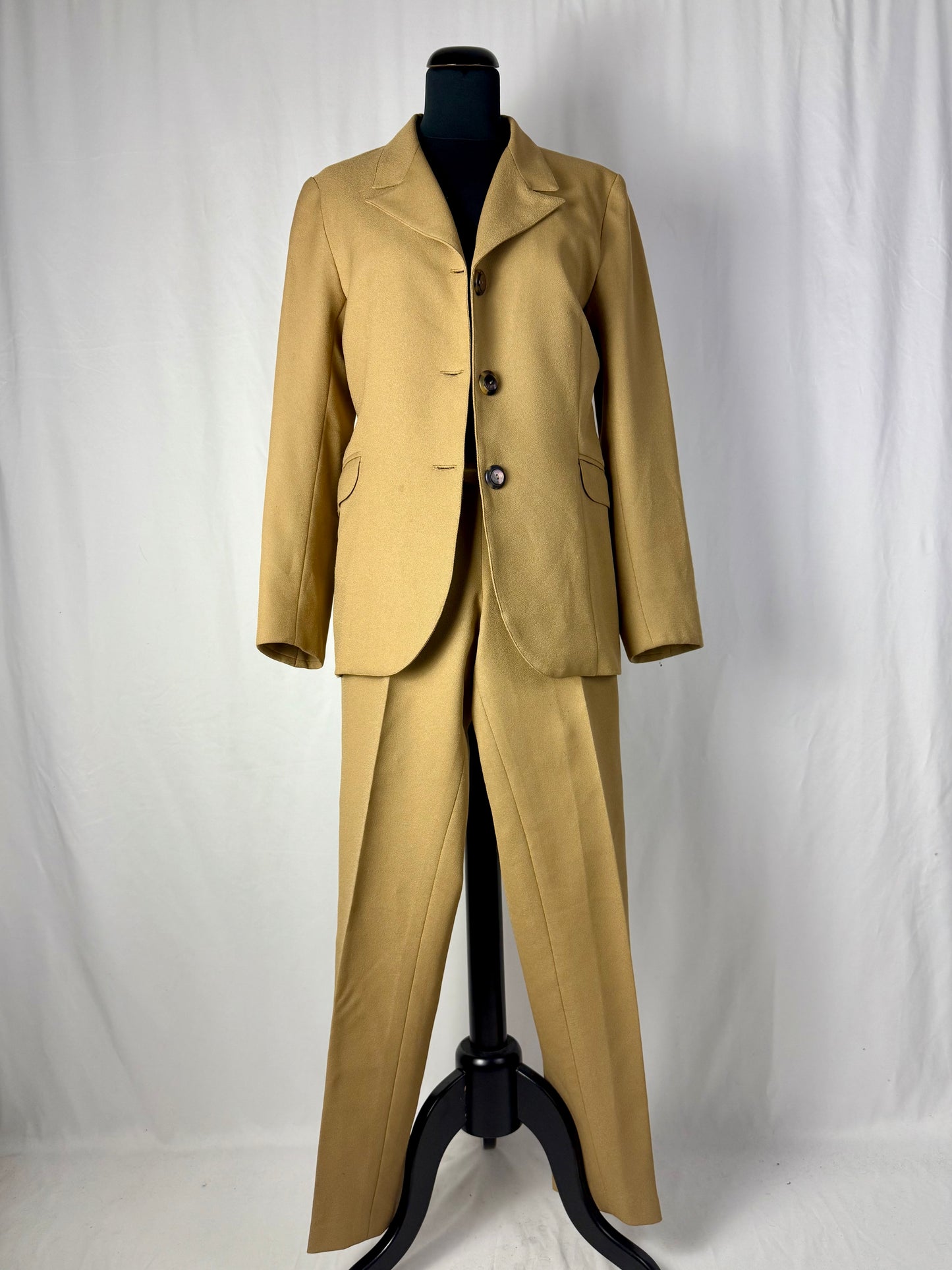 Completo sartoriale in crepe di lana color sabbia - TG. 40