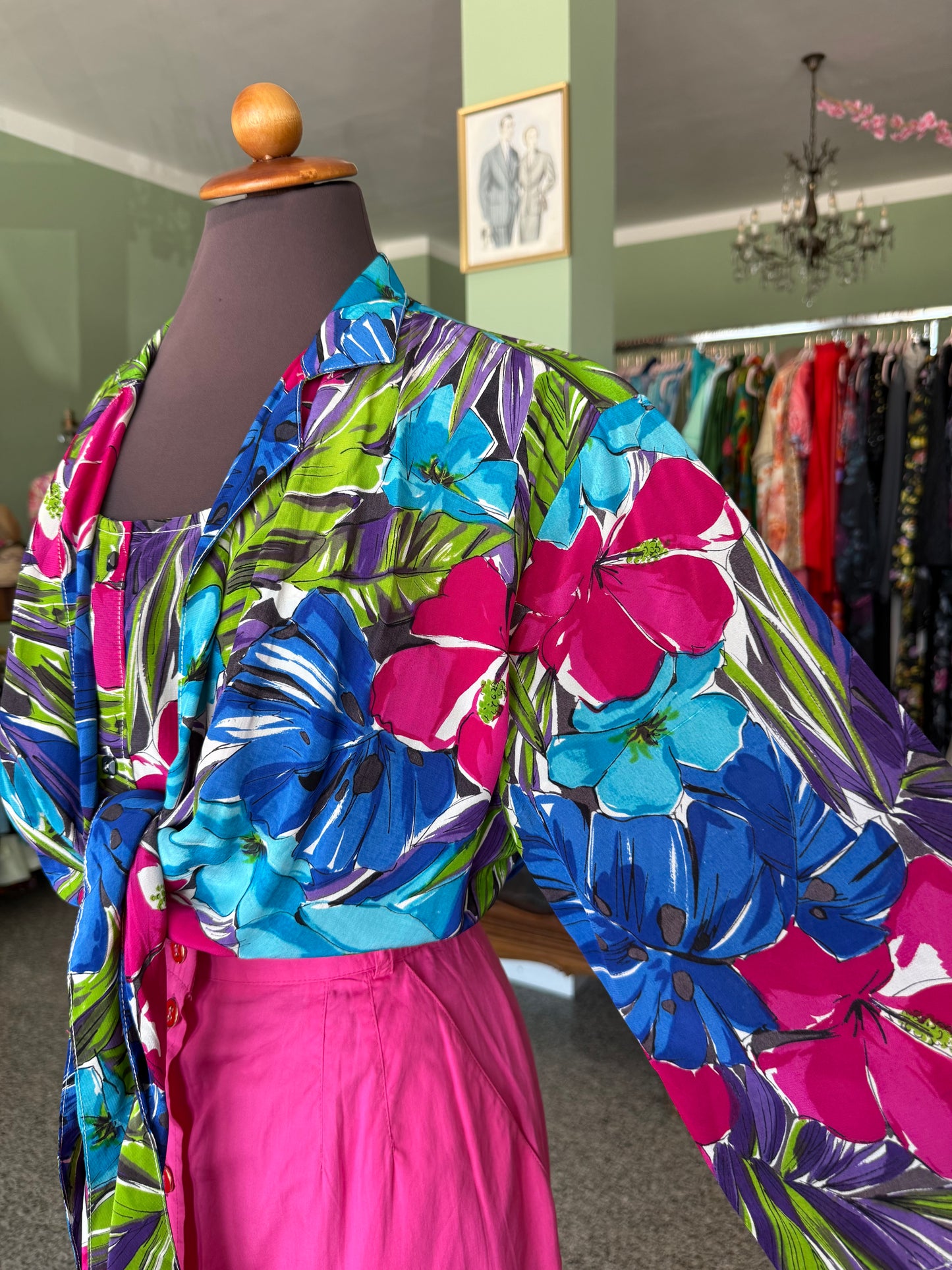 Camicia anni ‘80 tropicale - TG. 46/48