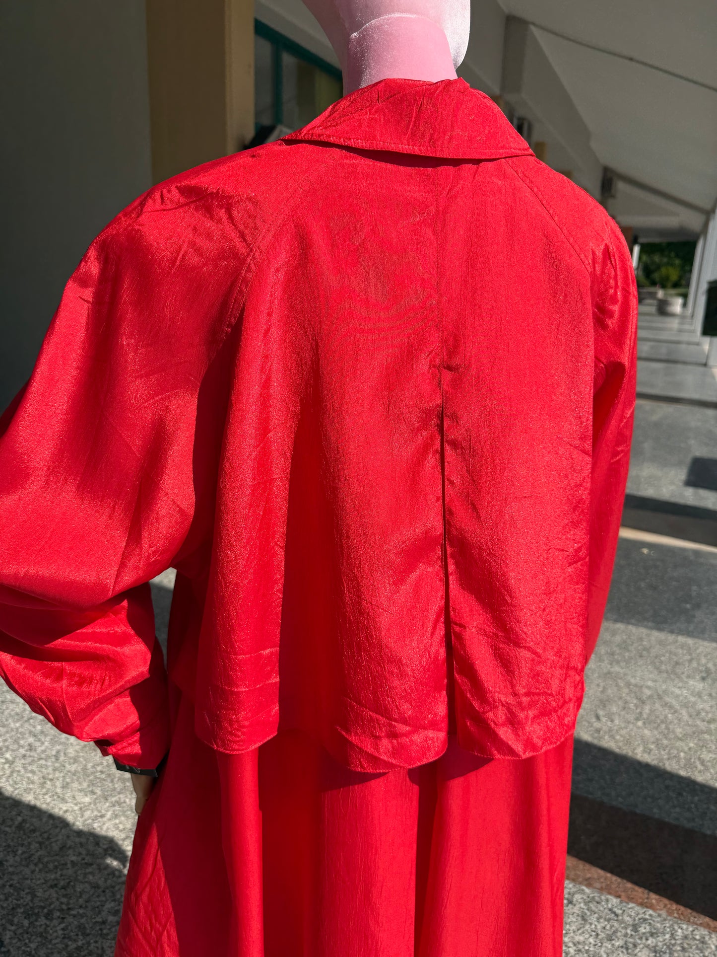 Trench anni ‘80 rosso - TG. 46/48/50