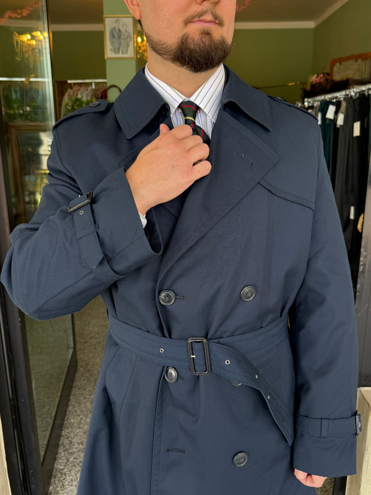 Trench anni ‘80 doppiopetto tg. 52-54