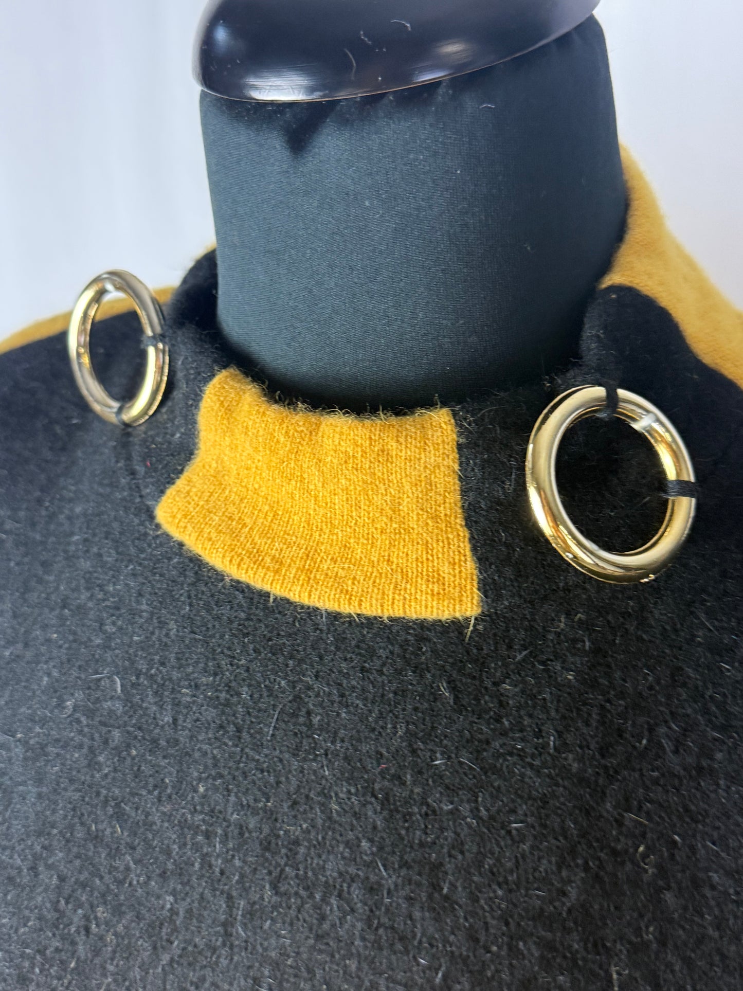 Abito color block in lana giallo e nero - TG. 44/46