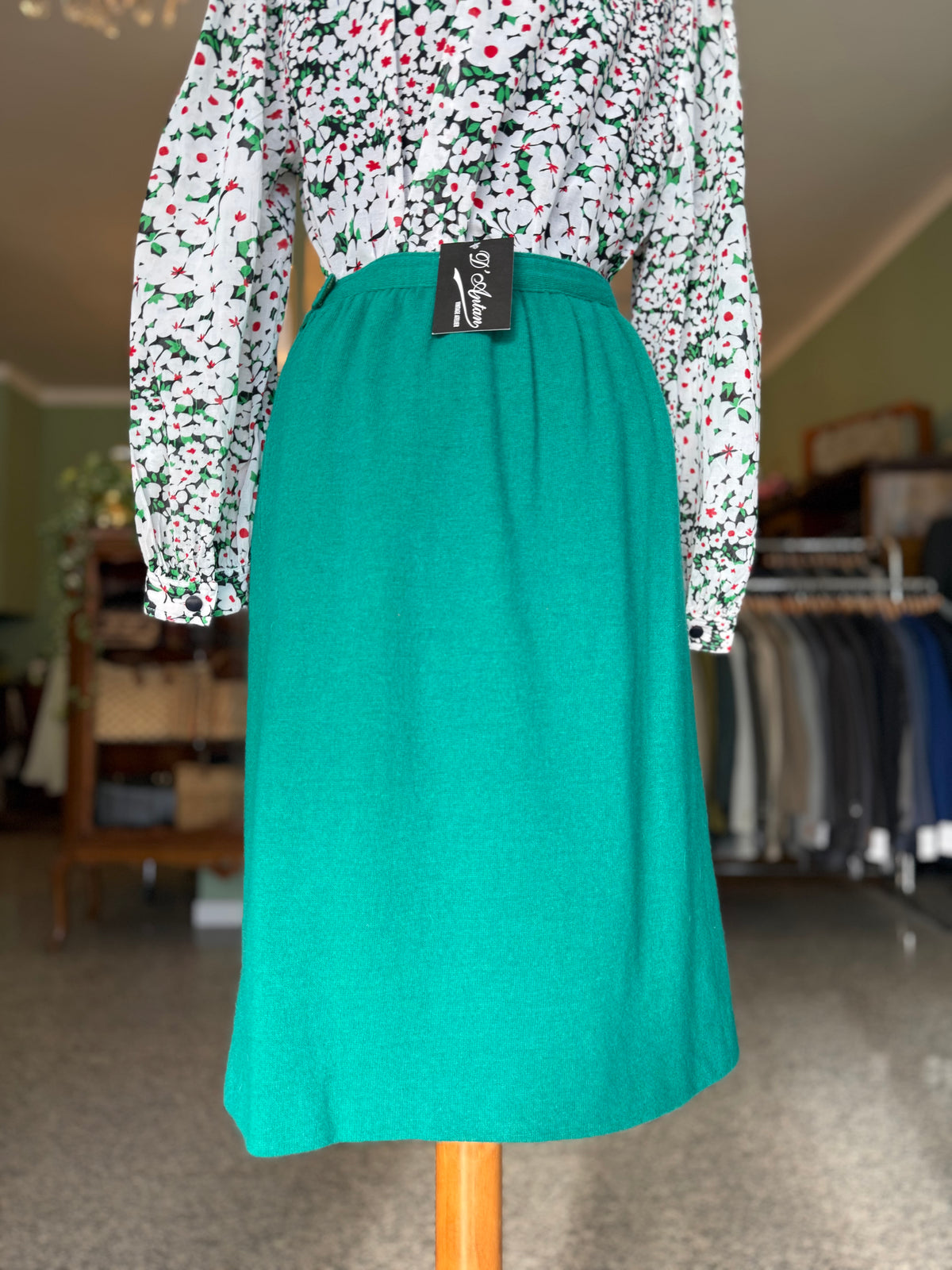 Gonna sartoriale verde persiano - TG. 40