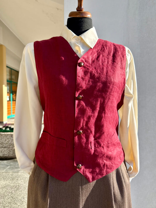 Gilet in puro lino - TG. 46
