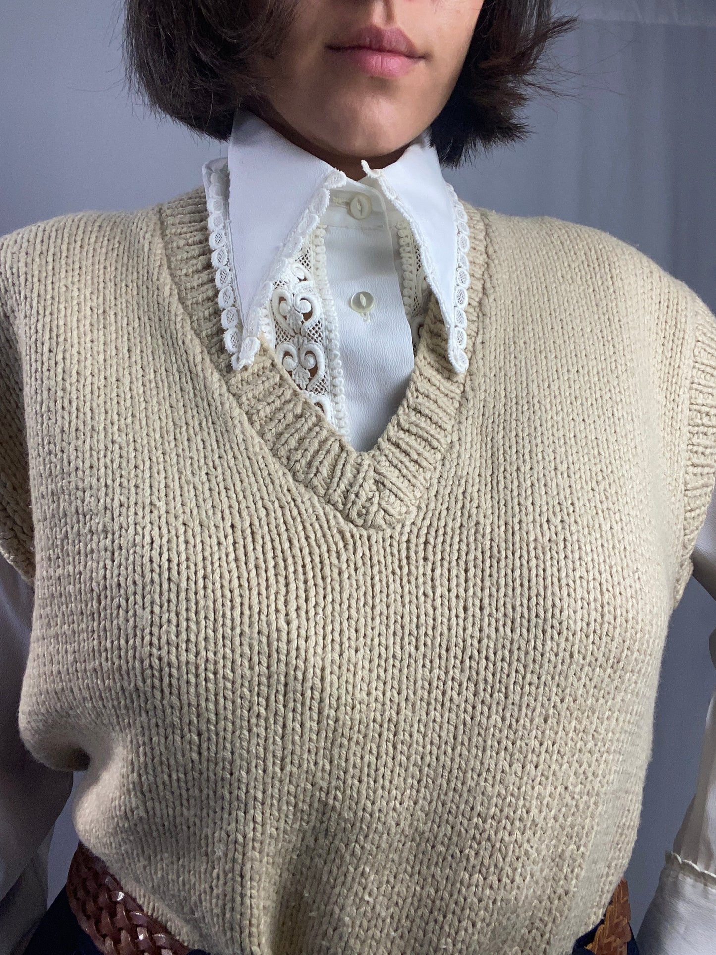 Gilet color nocciola