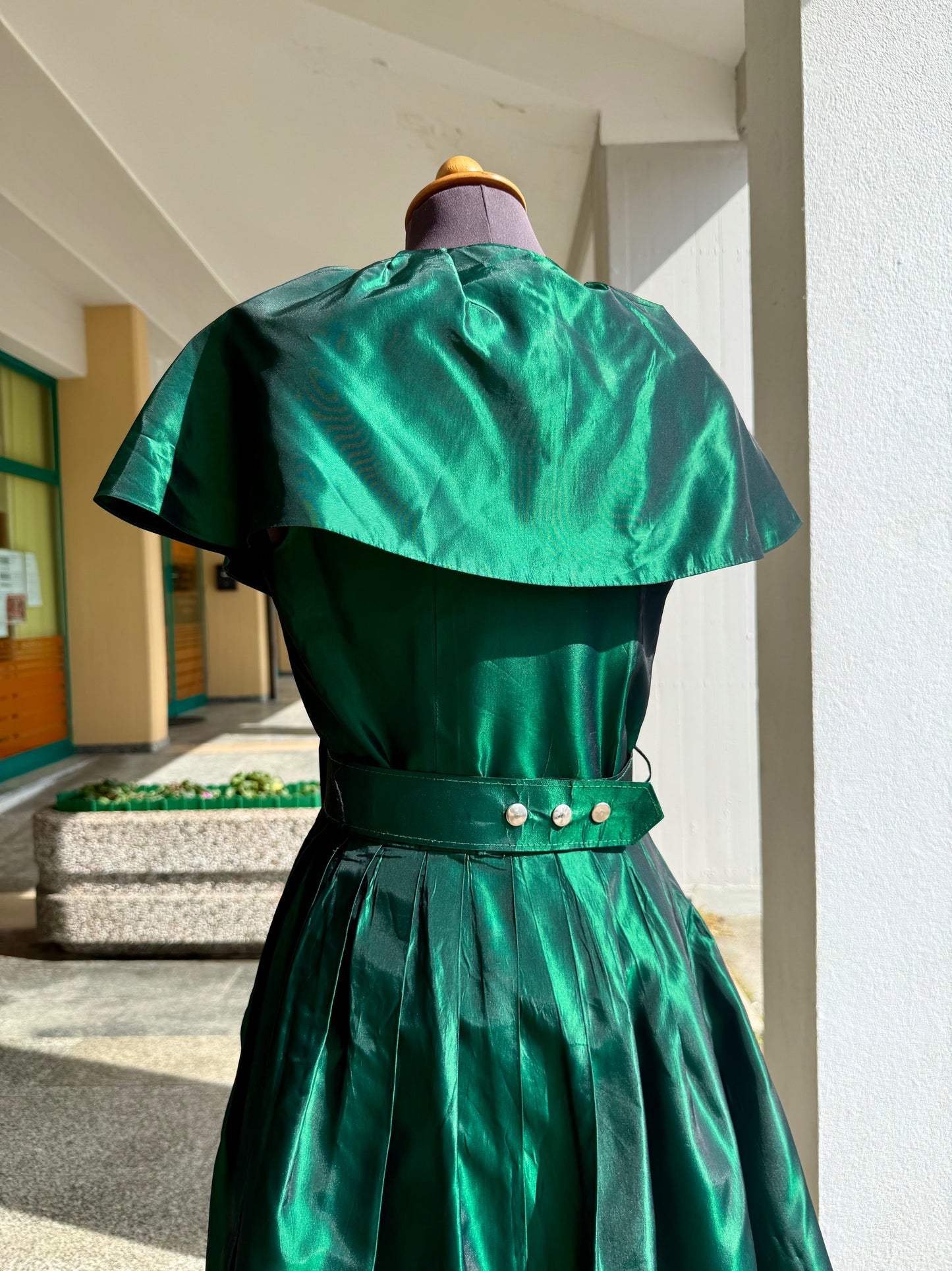 Abito anni ‘80 verde smeraldo - TG. 40