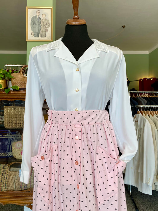 Camicia classica con colletto ricamato - TG. 44/46