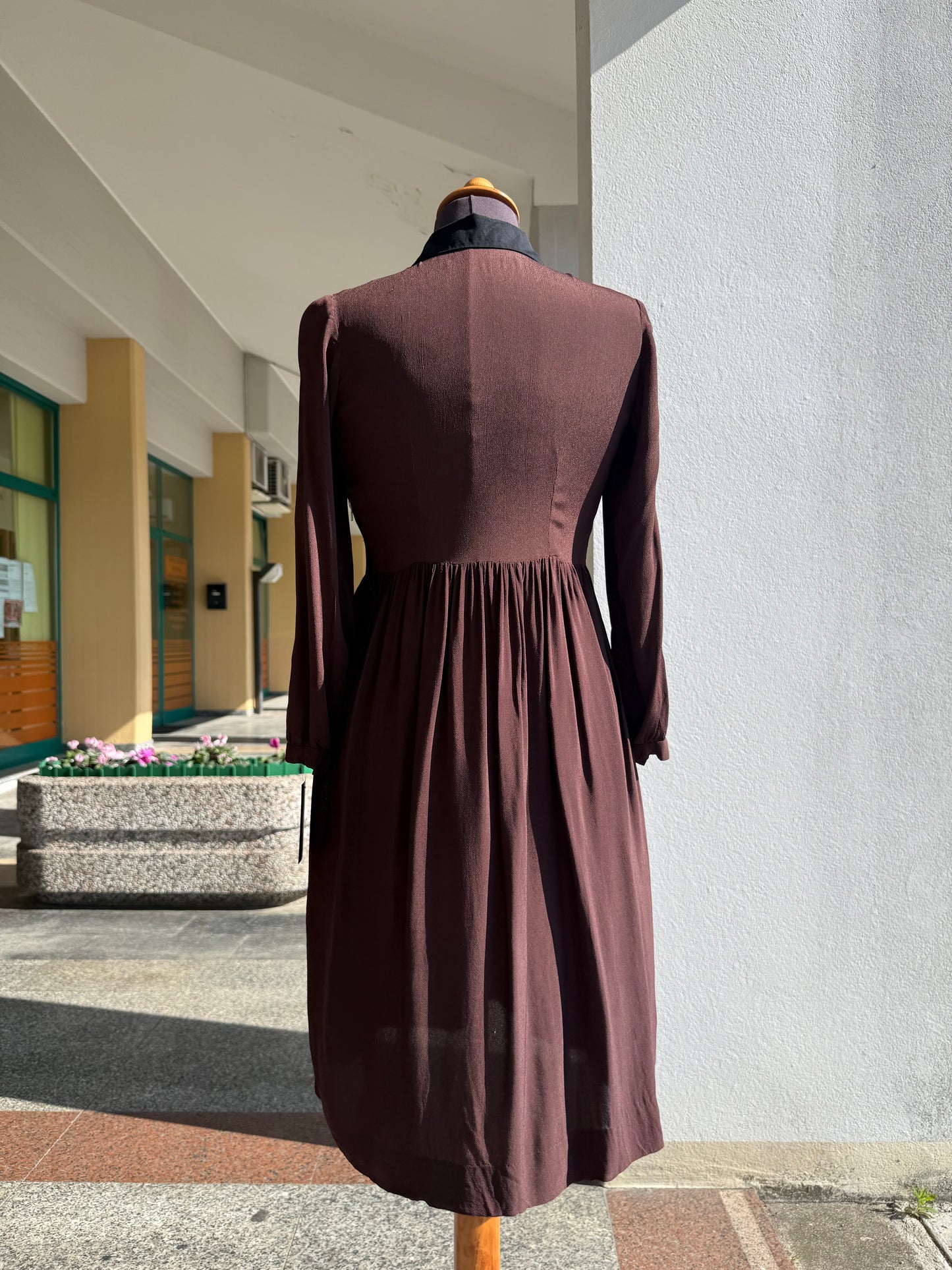 Abito in seta marrone - TG. 38/40