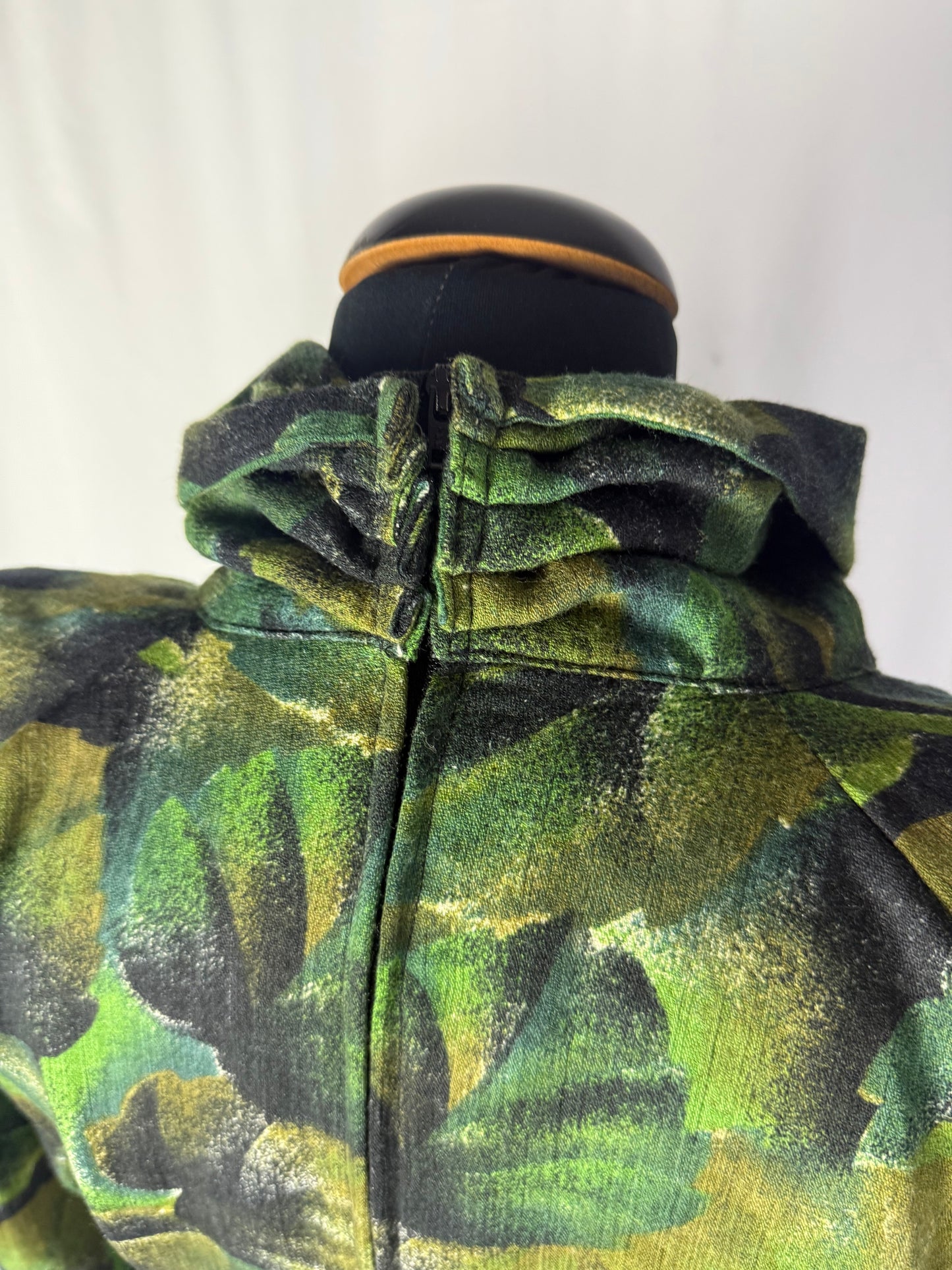 Abito in pura lana con stampa foglie - TG. 48/50