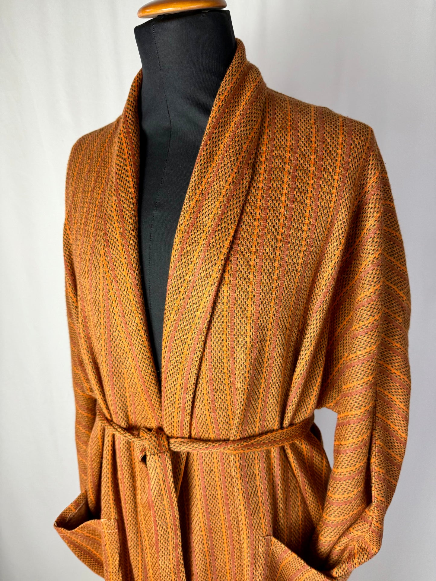 Vestaglia arancio e beige tg. L-XL