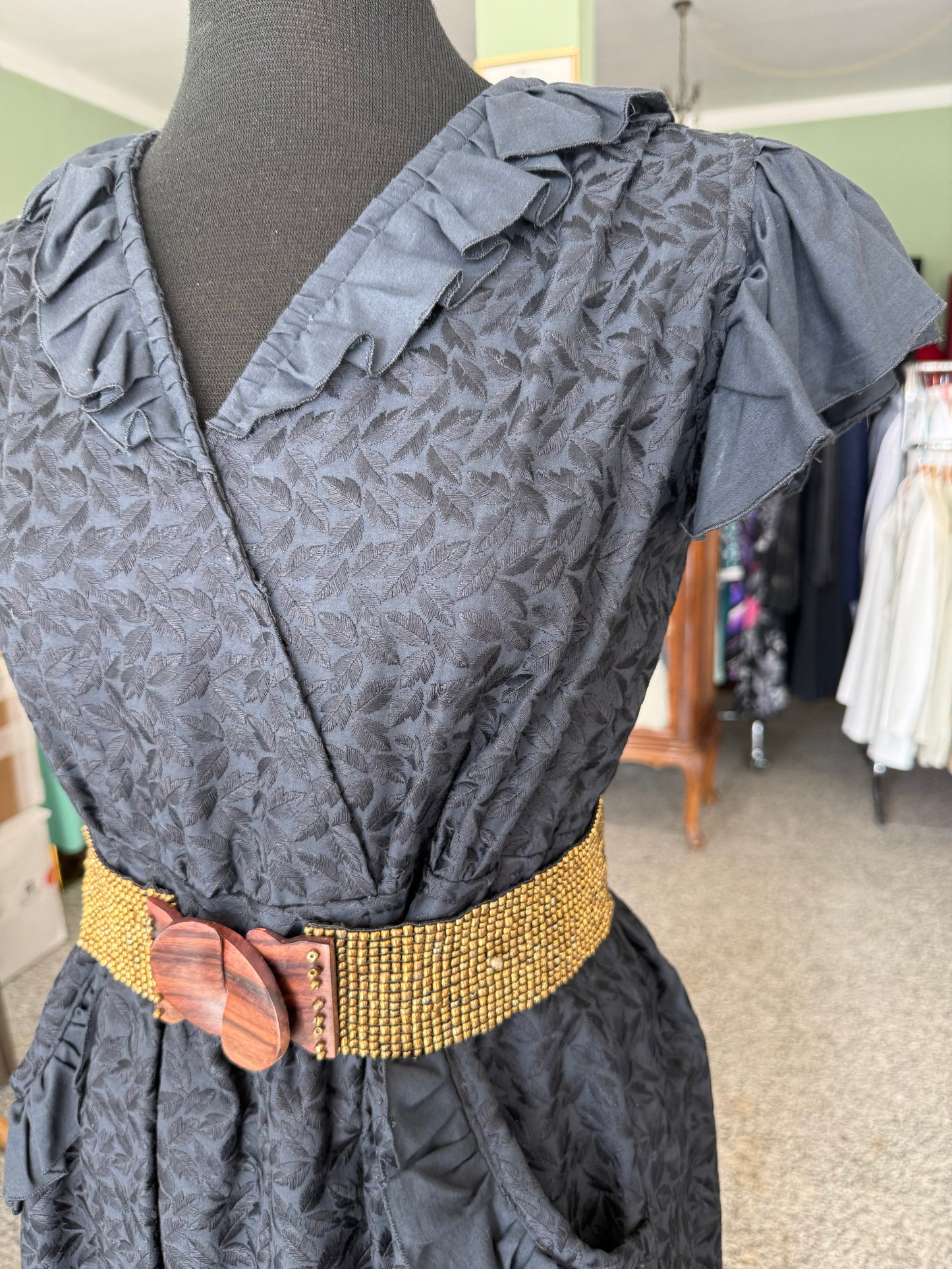Abito anni ‘60 in broccato di seta e cotone - TG. 44