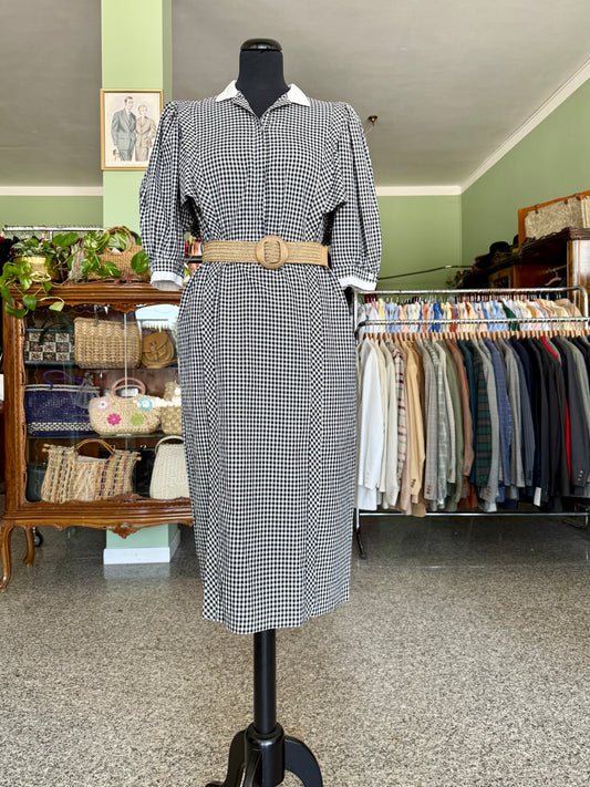 Abito in vichy bianco e nero - TG. 46/48