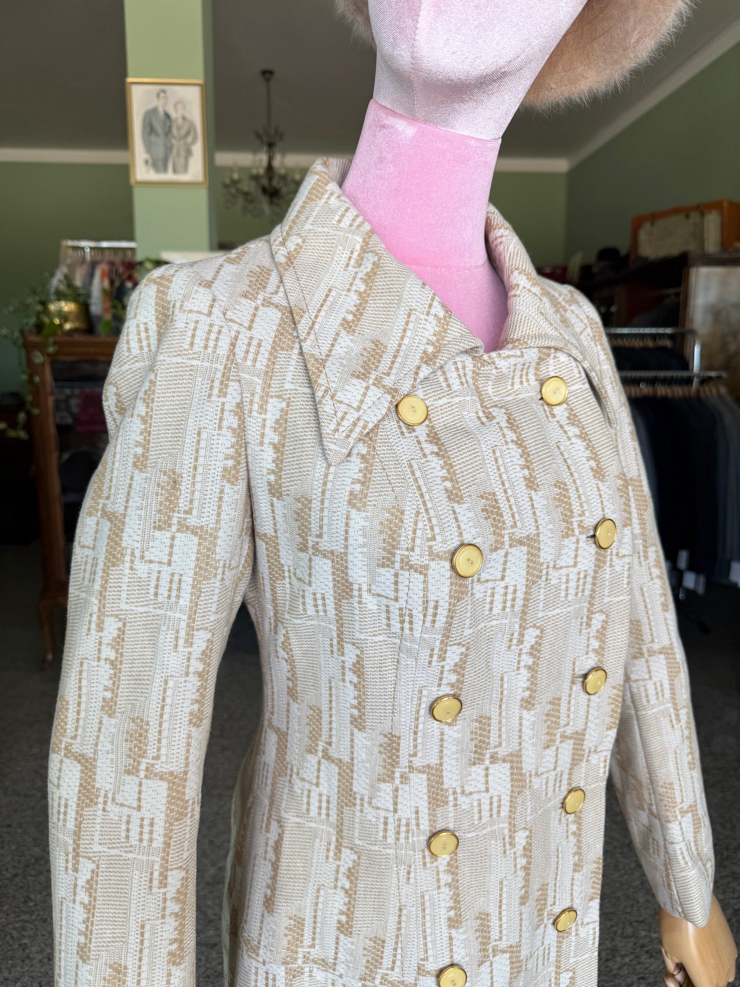 Cappottino anni ‘70 optical bon ton - TG. 38/40