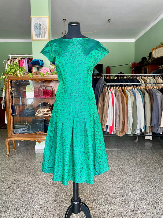 Abito anni ‘80 verde smeraldo - TG. 40