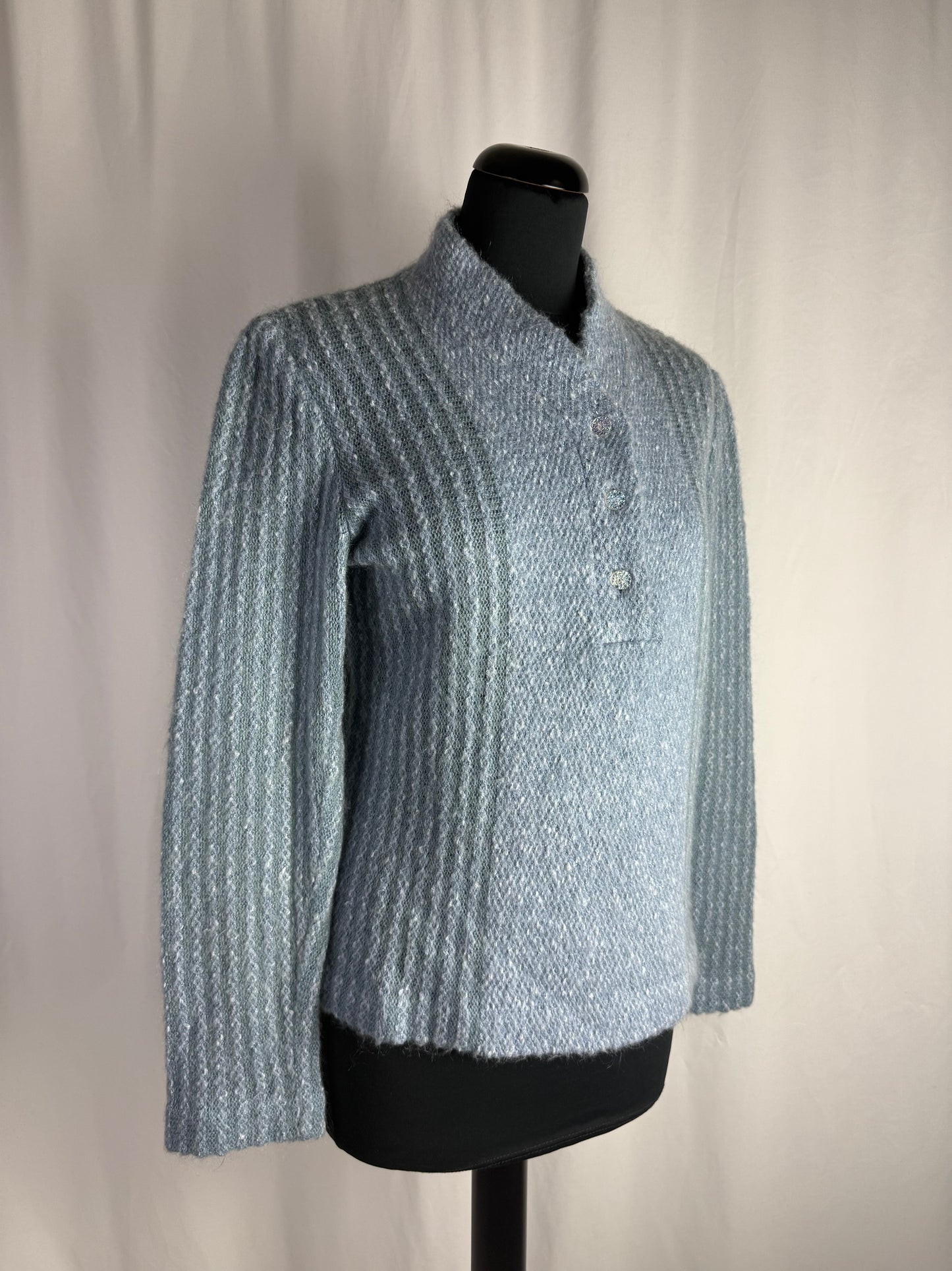 Completo in lana mohair azzurro - TG. 40