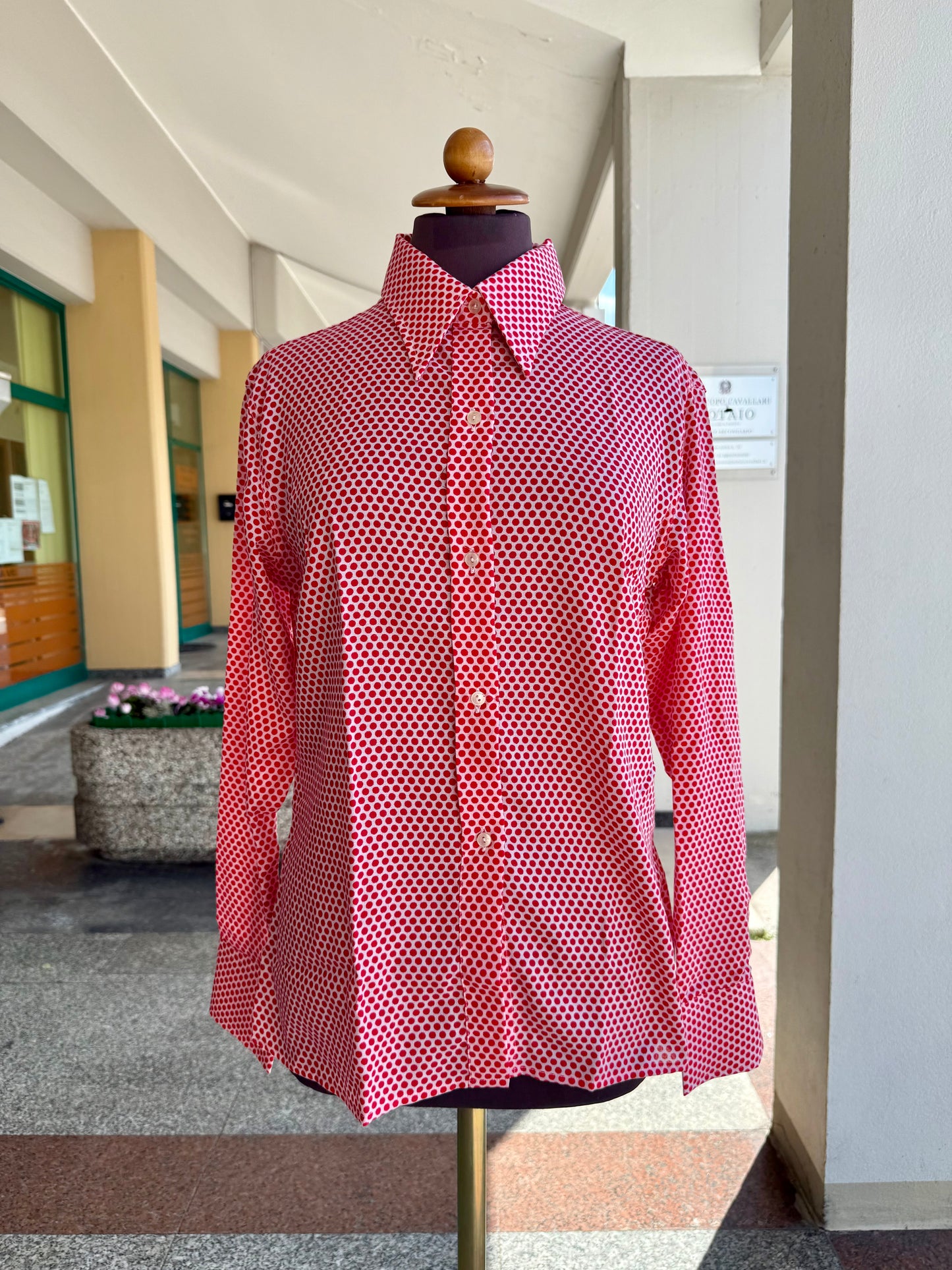 Camicia anni ‘70 a pois - TG. 44