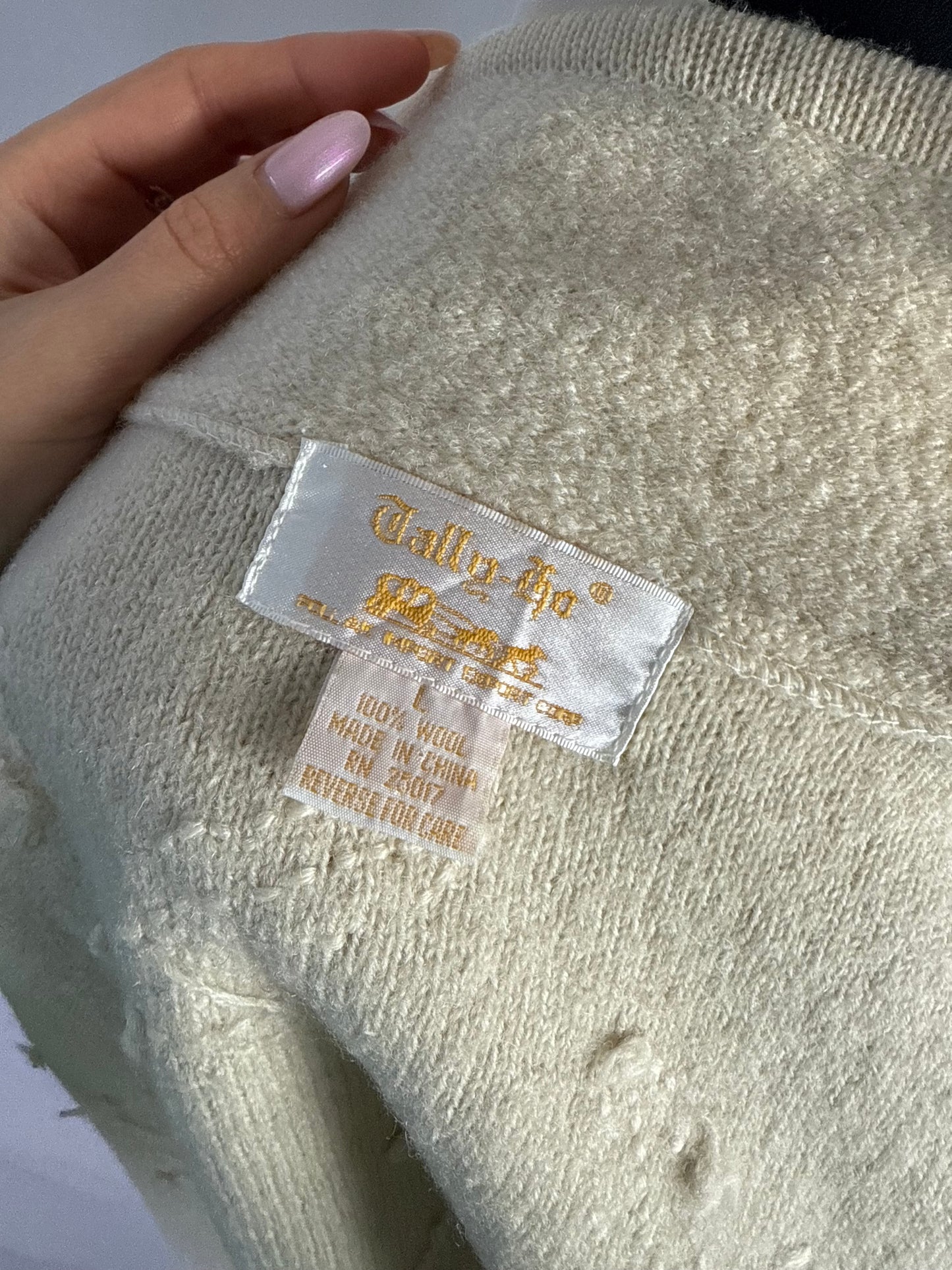 Giacca in pura lana panna - TG. 42/44