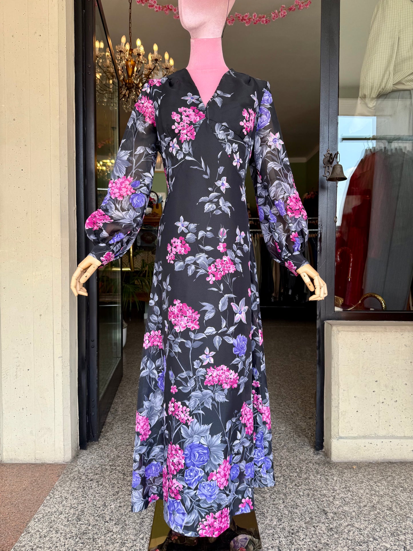 Maxi dress anni ‘70 floreale - TG. 44/46