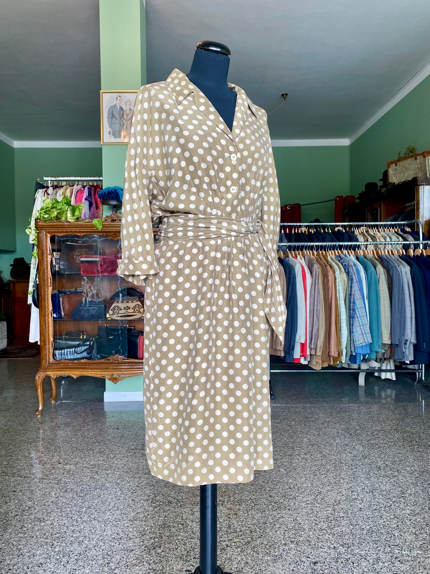 Abito in seta a pois - TG. 46 circa