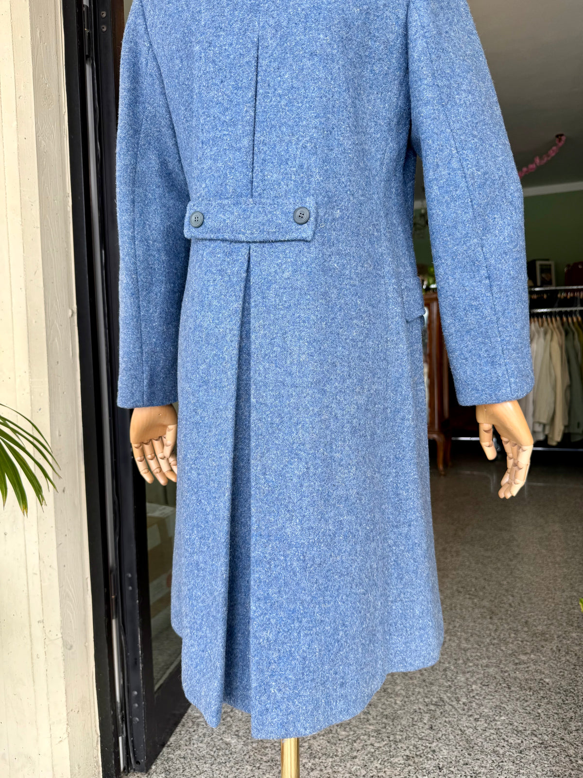 Cappotto NOS ceruleo pura lana vergine - TG. 40/42