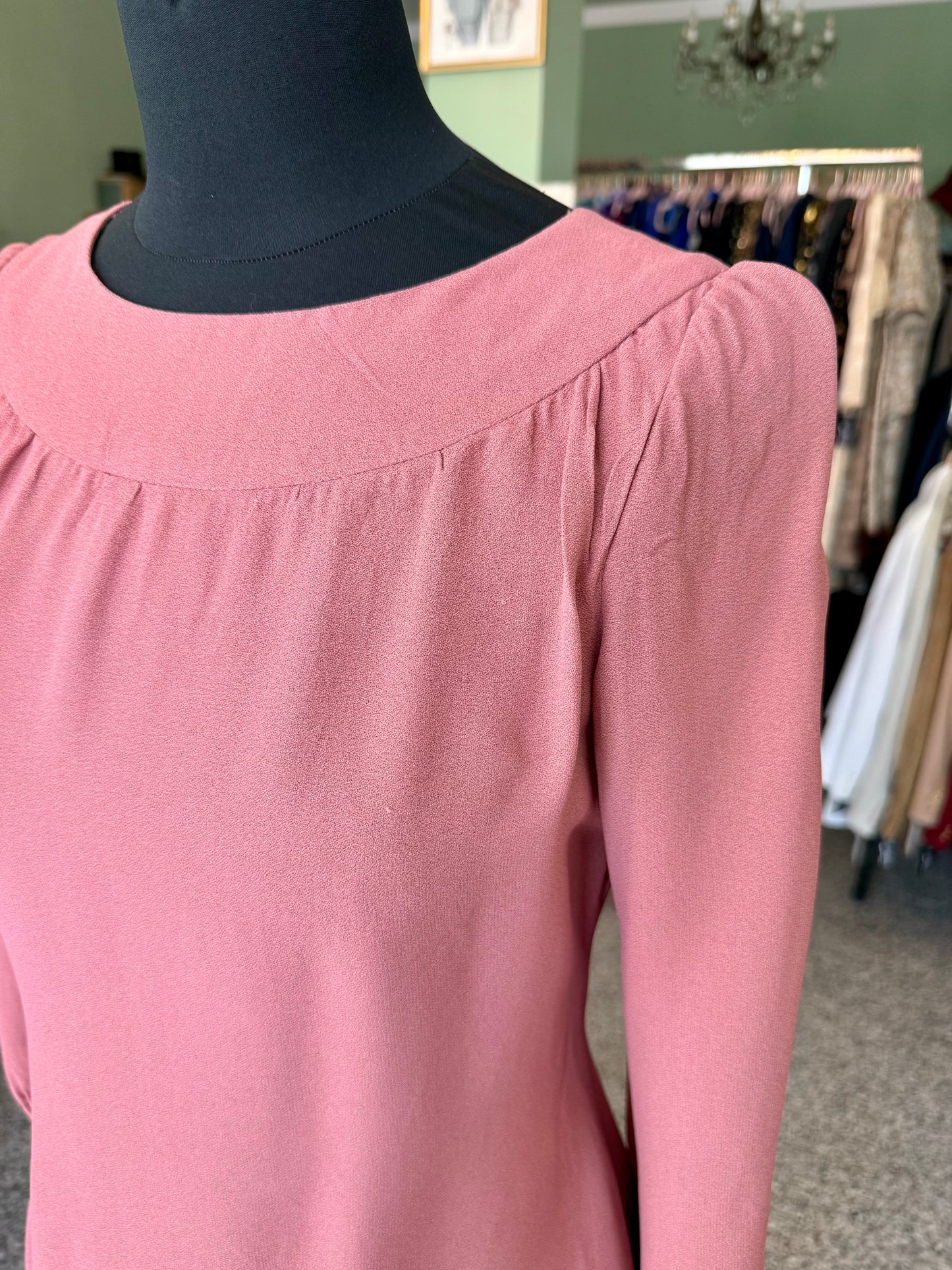 Abito rosa anni ‘60 con balze - TG. 40