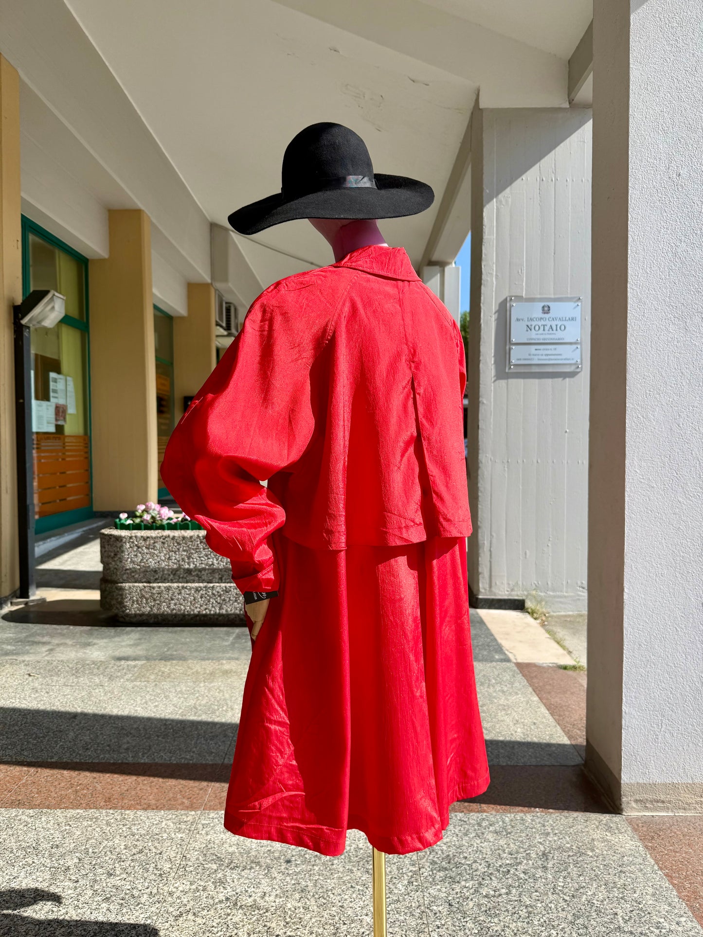 Trench anni ‘80 rosso - TG. 46/48/50