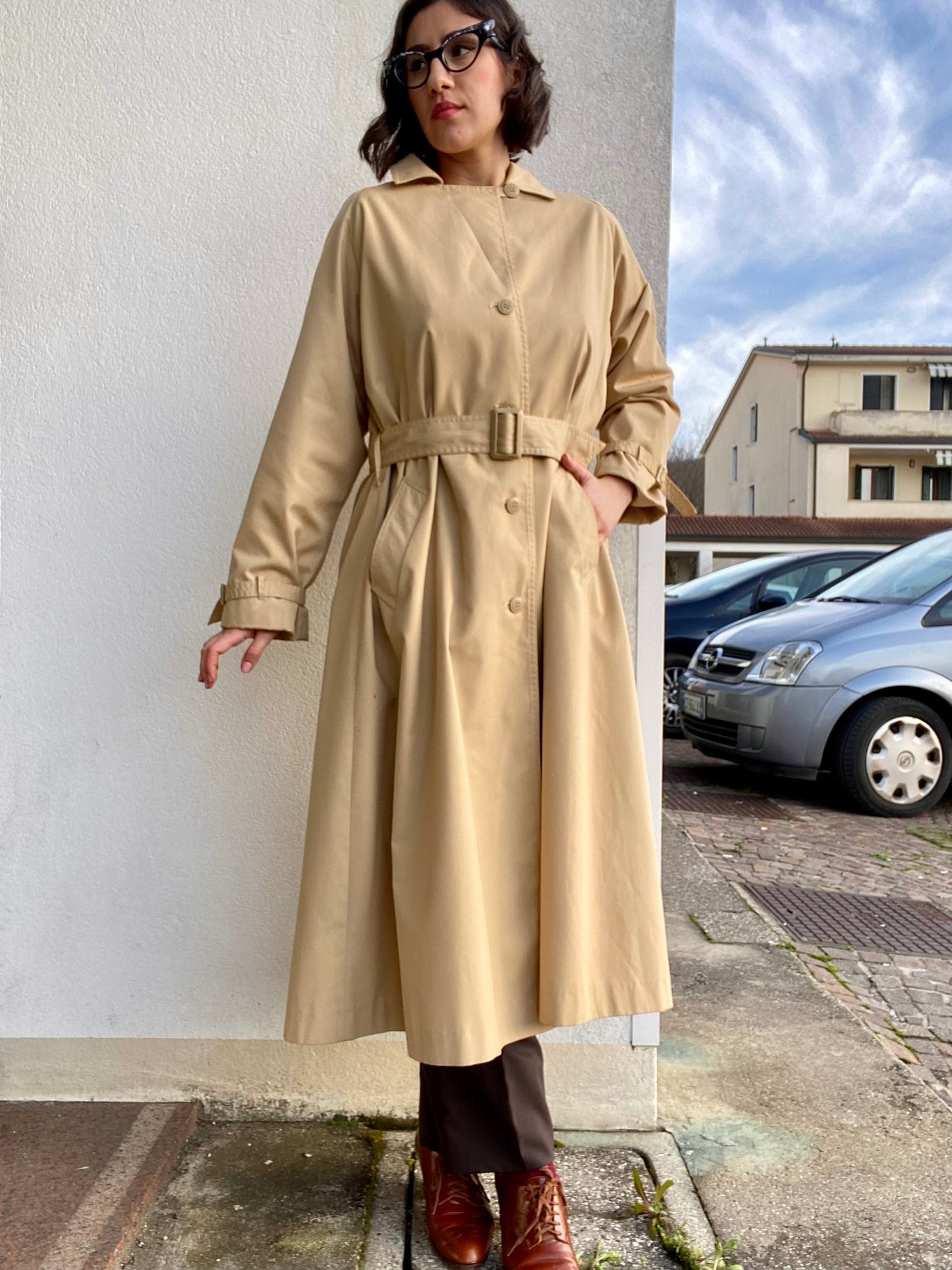 Trench lungo beige - TG. 40/42/44