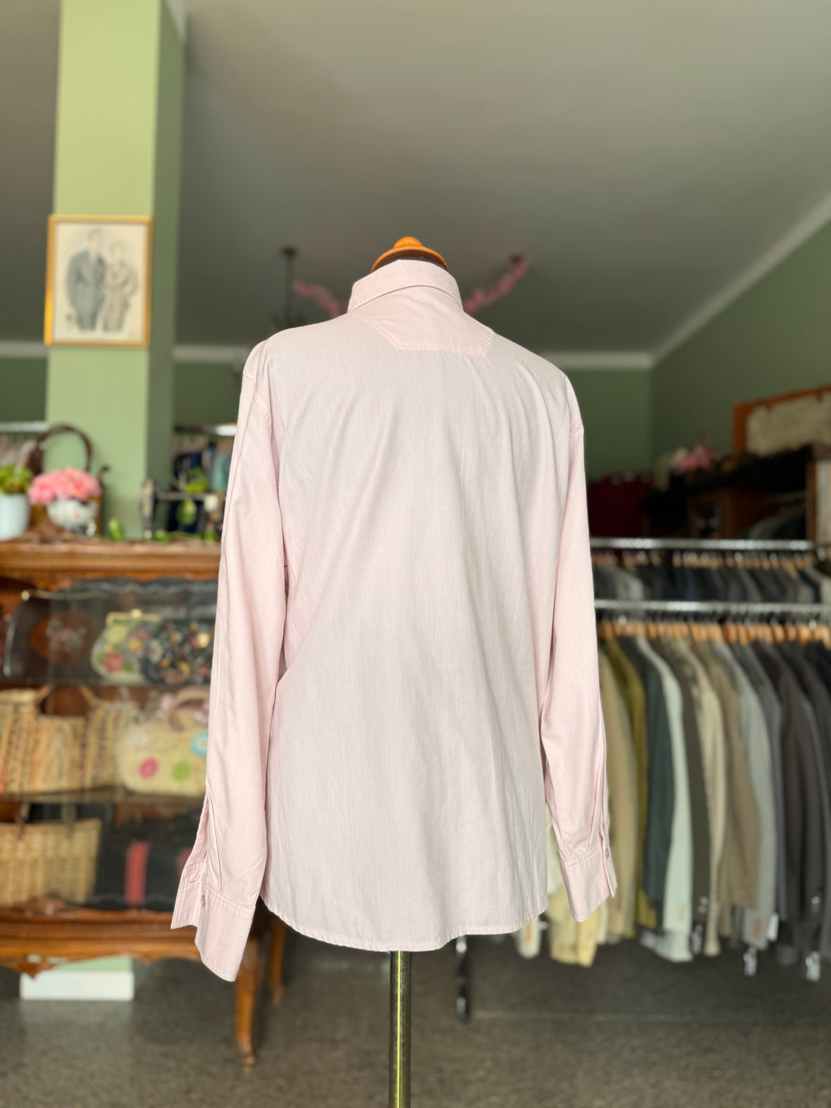 Camicia rosa in 100% cotone - TG. 44 circa
