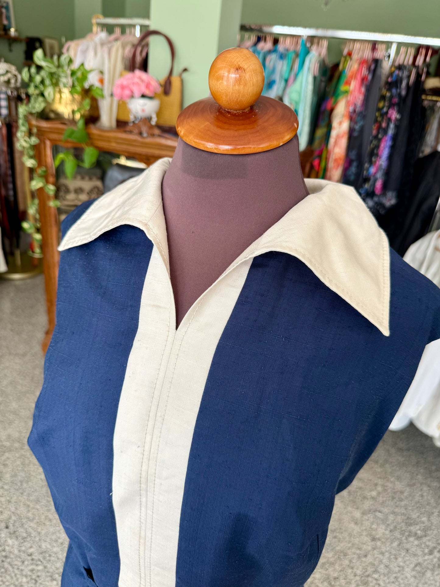 Abito Mod Blu e Bianco Anni ’60/’70 - TG. 50