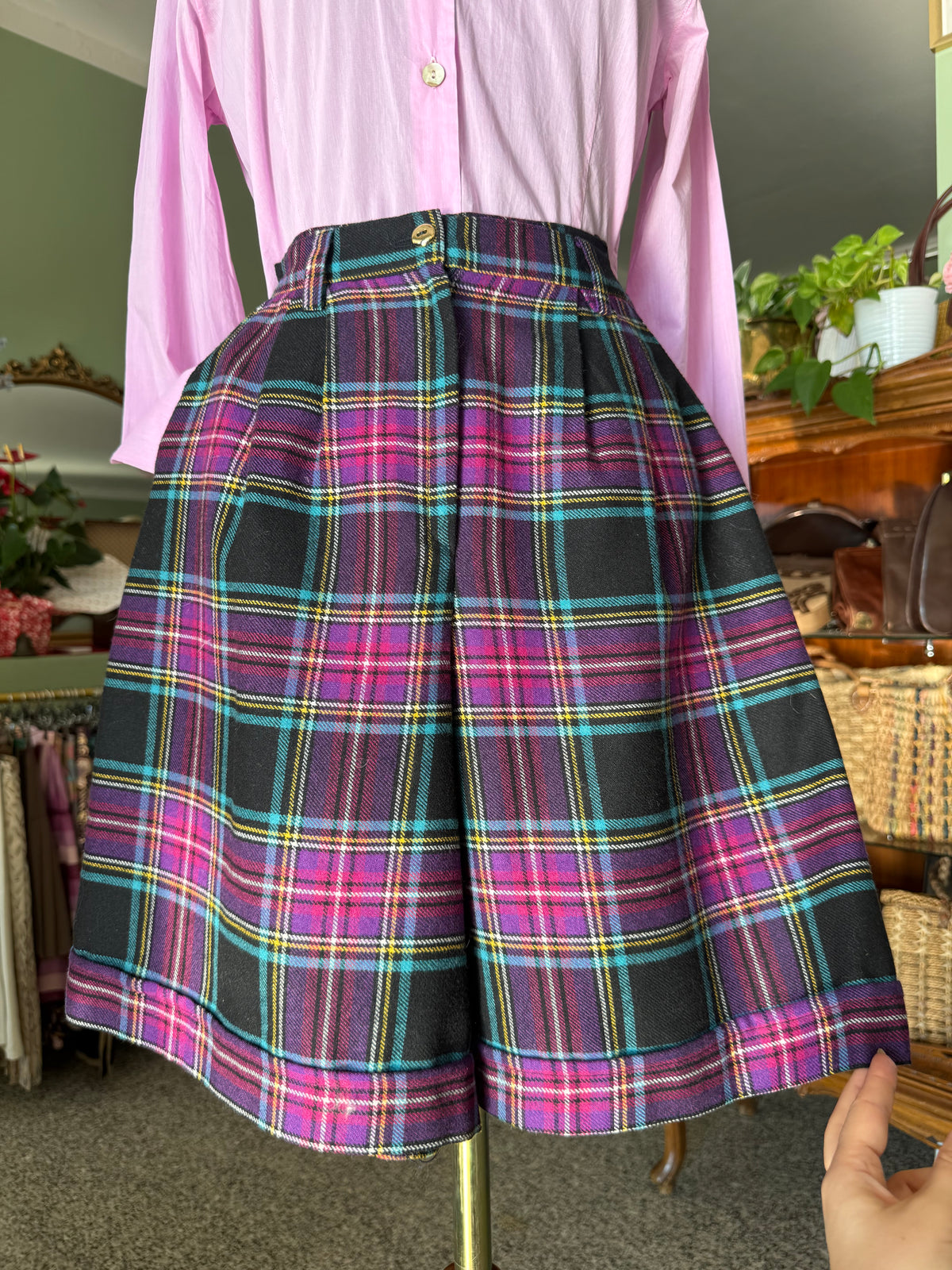 Pantaloncini in lana tartan - TG. 38
