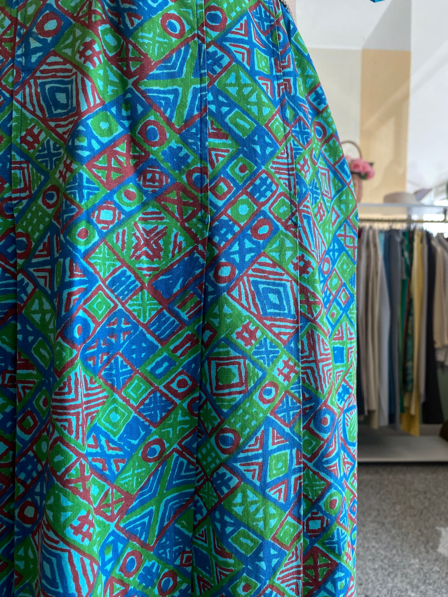 Abito primi anni ‘70 sartoriale in cotone - TG. 42 circa