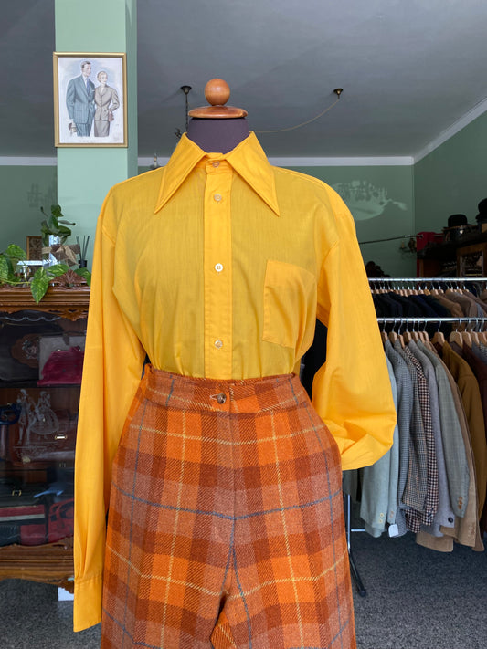 Camicia anni ‘70 giallo ocra - TG. 50/52
