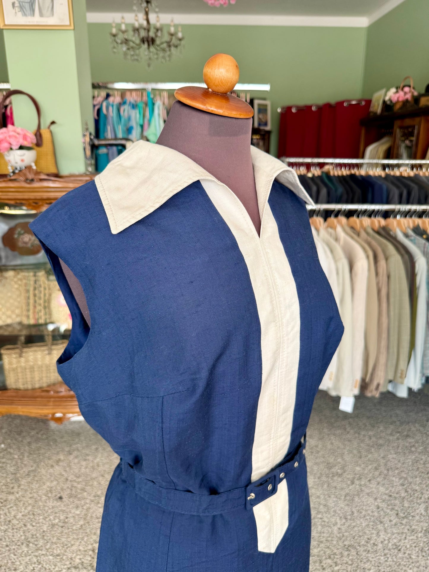 Abito Mod Blu e Bianco Anni ’60/’70 - TG. 50