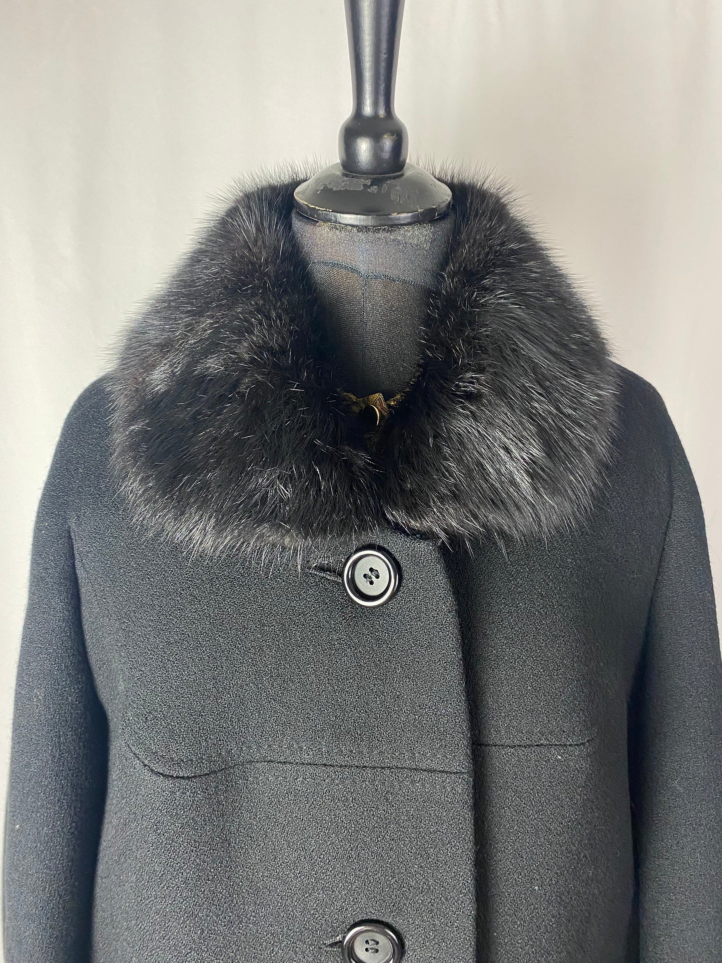 Cappotto anni ‘60 nero - TG. 44/46 circa