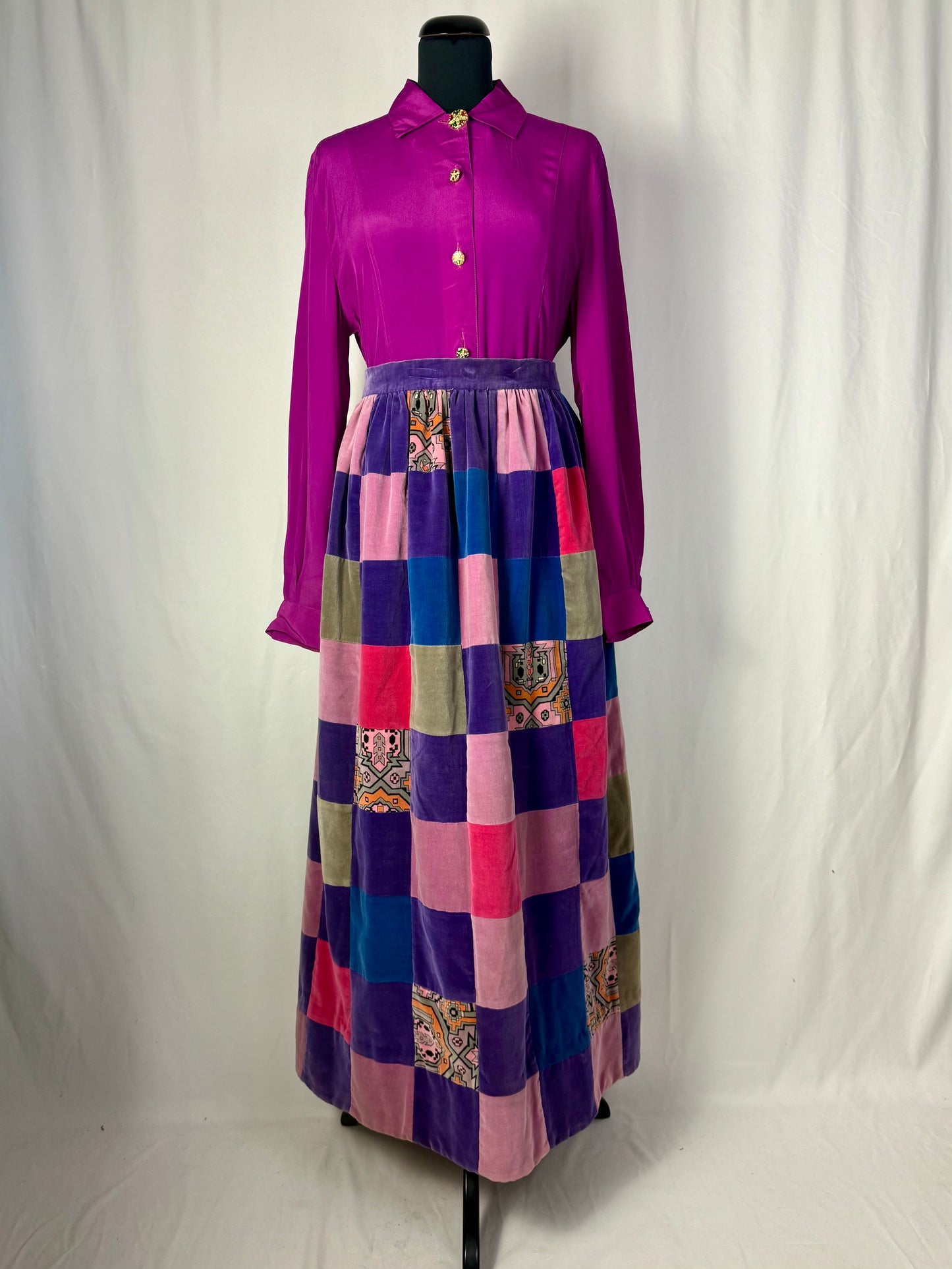 Maxi gonna anni ‘70 in velluto - TG. 44