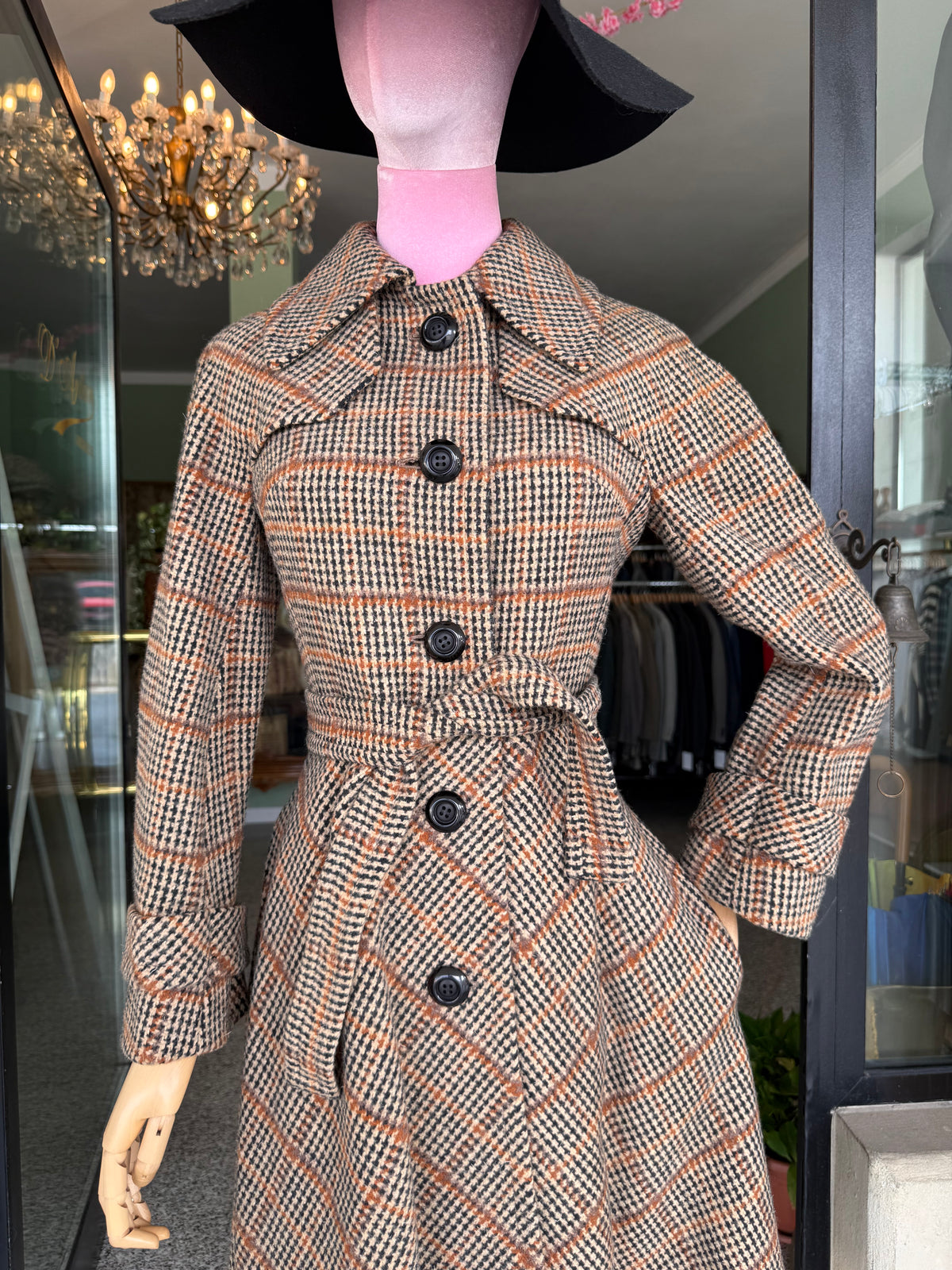 Princess coat anni ‘70 pied de poule - TG. 38