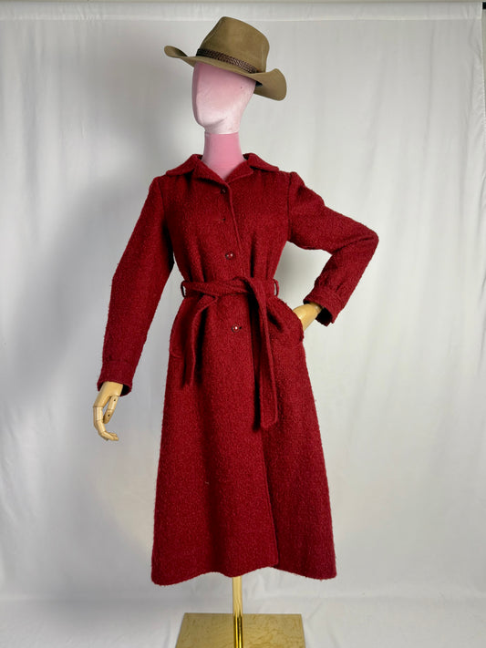Cappotto anni ‘70 borgogna - TG. 38
