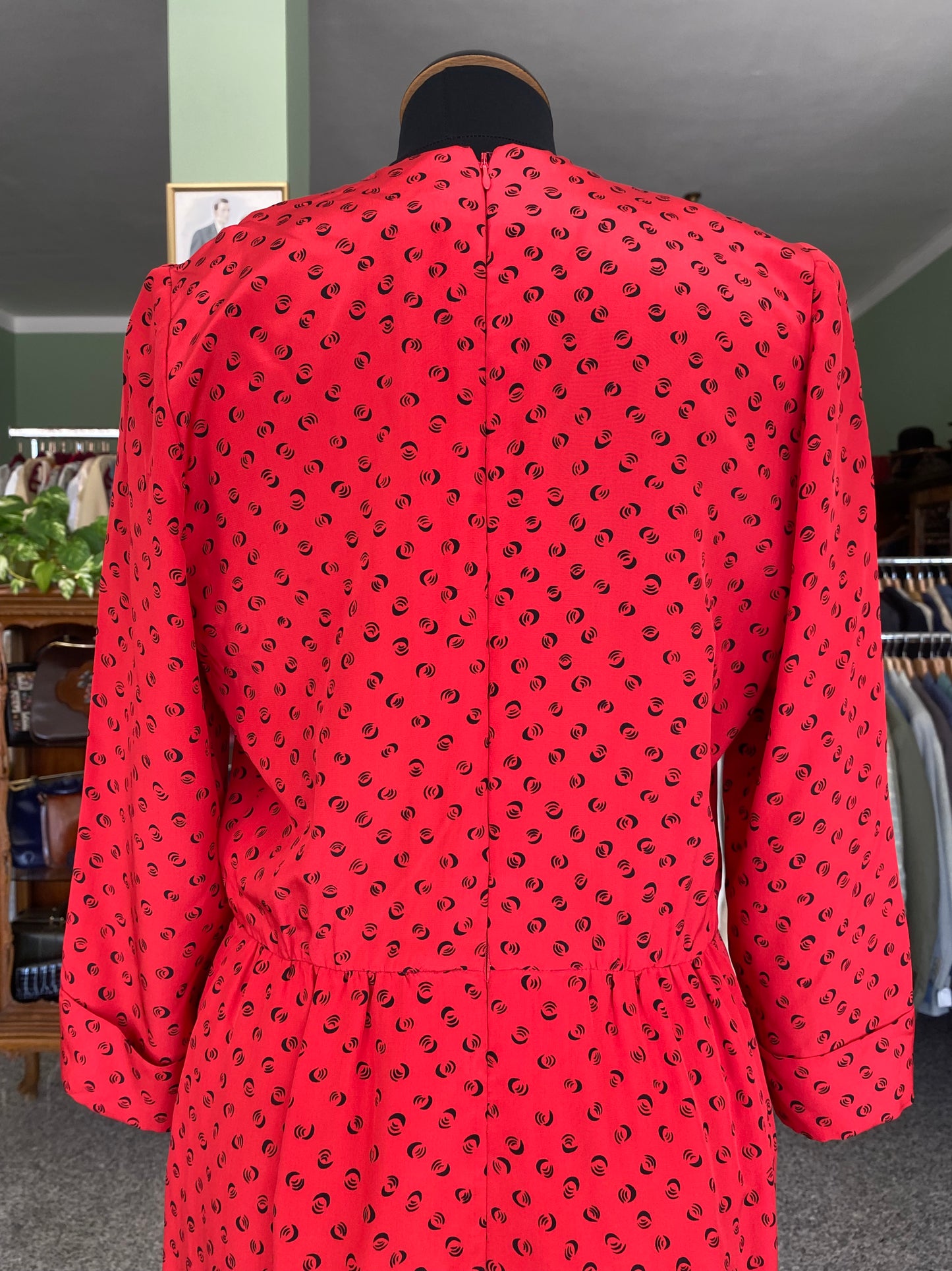 Abito rosso sartoriale in seta - TG. 40/42