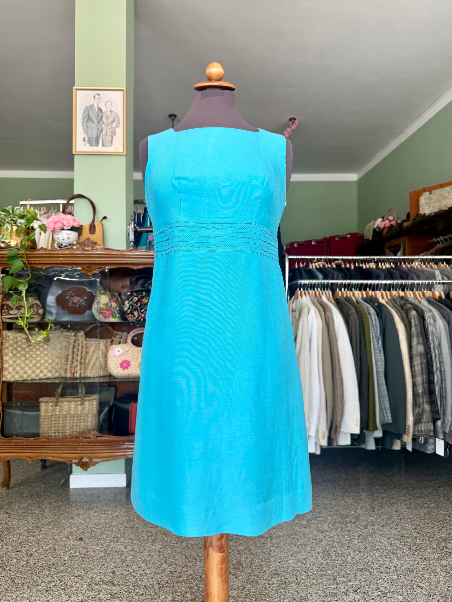 Mini dress anni ‘60 turchese - TG. 38/40