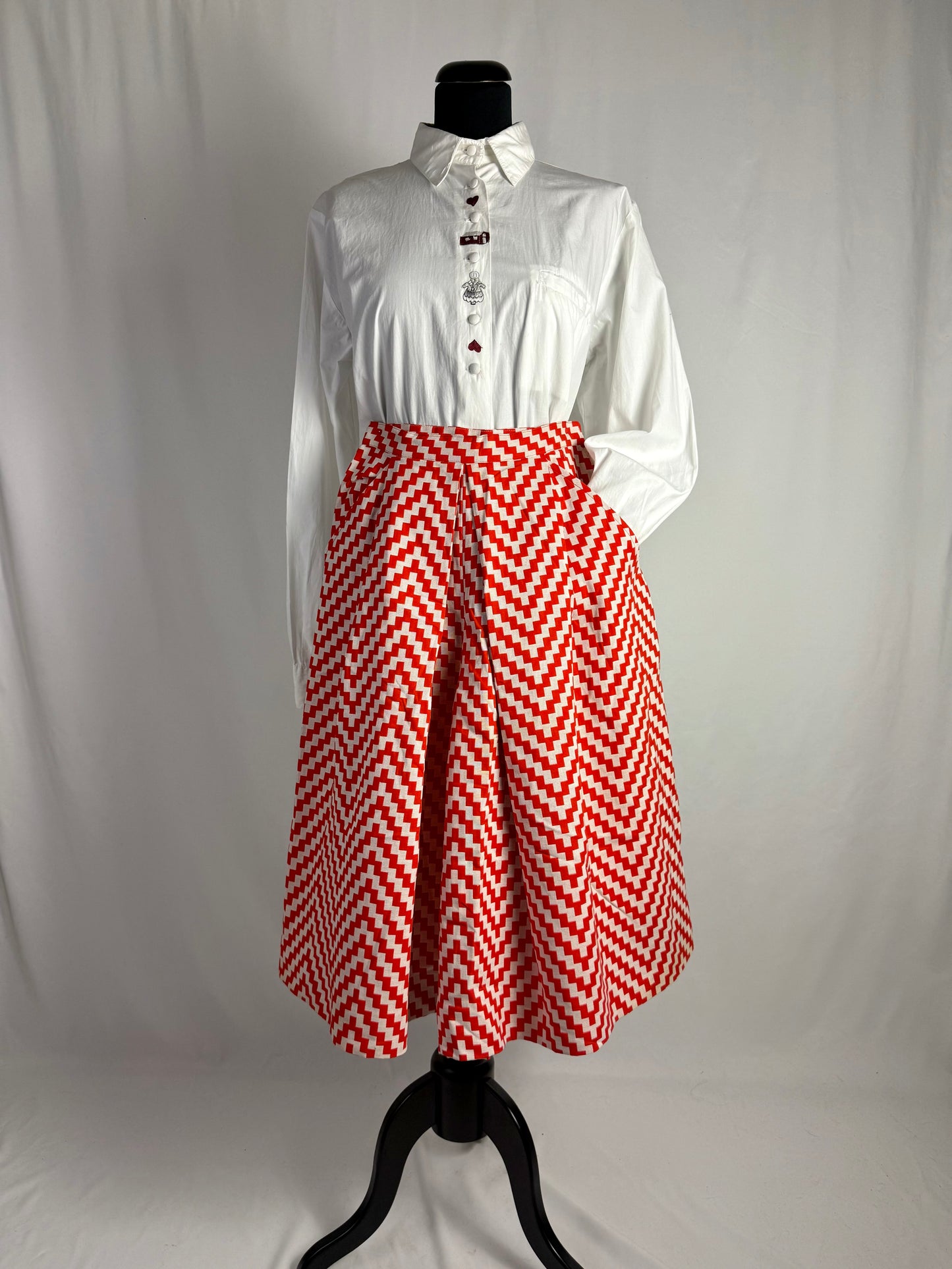 Gonna pantalone optical anni ‘70 - TG. 38/40