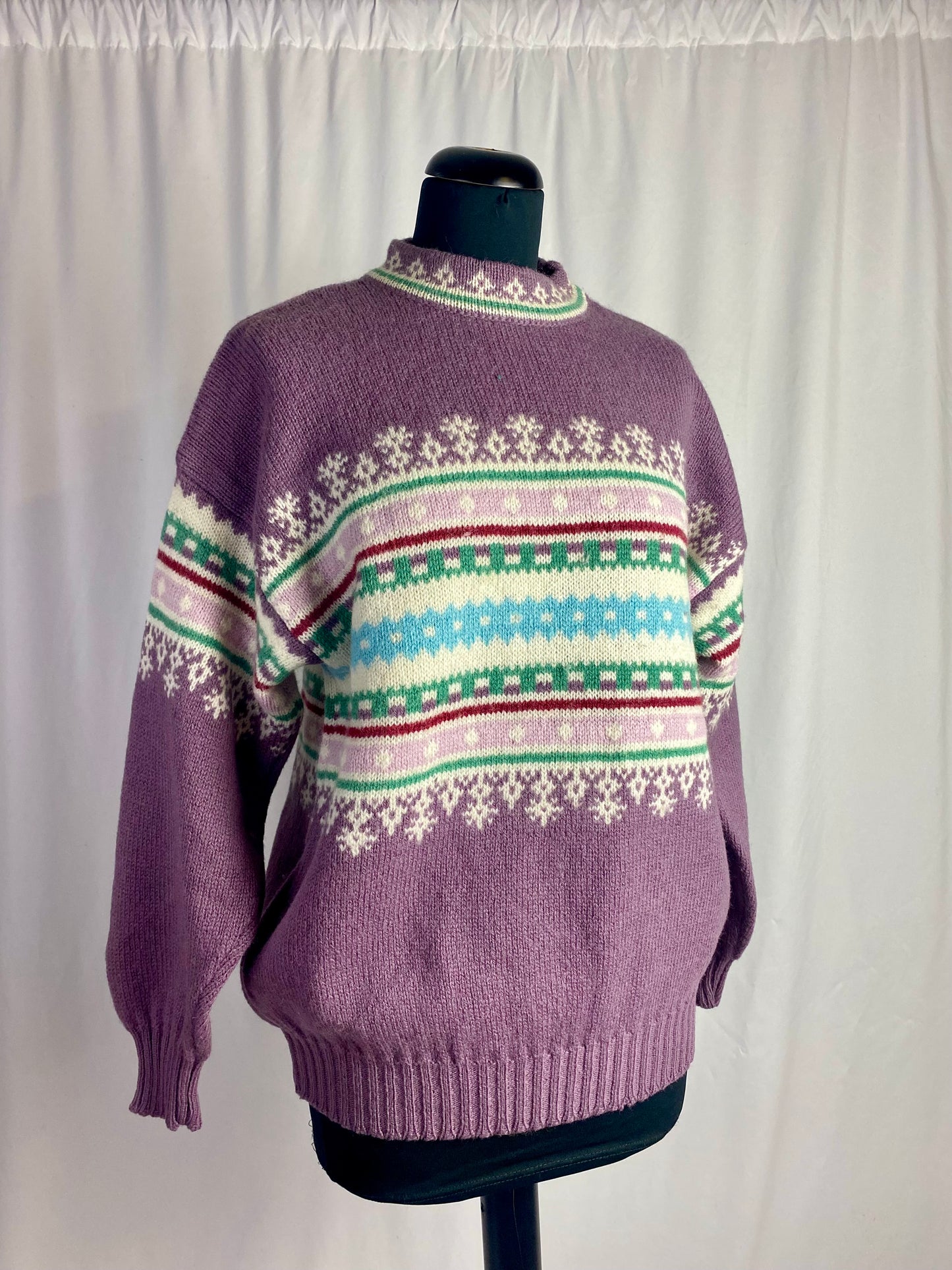 Maglione in lana lilla