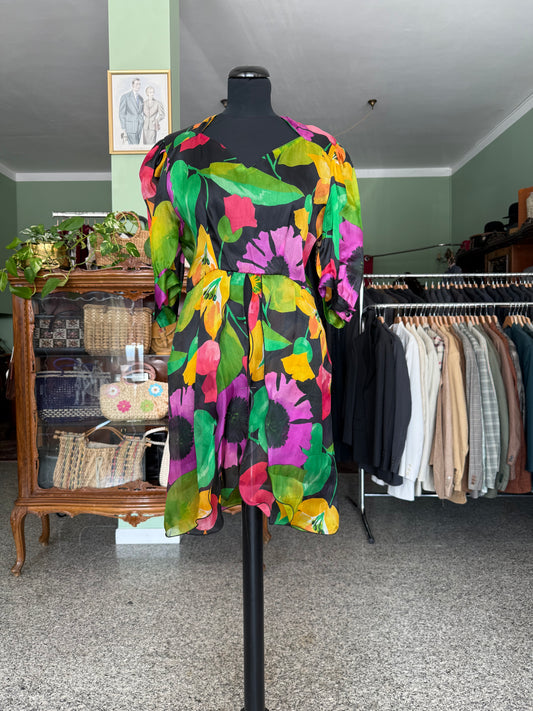 Abito anni ‘80 in organza di seta - TG. 44