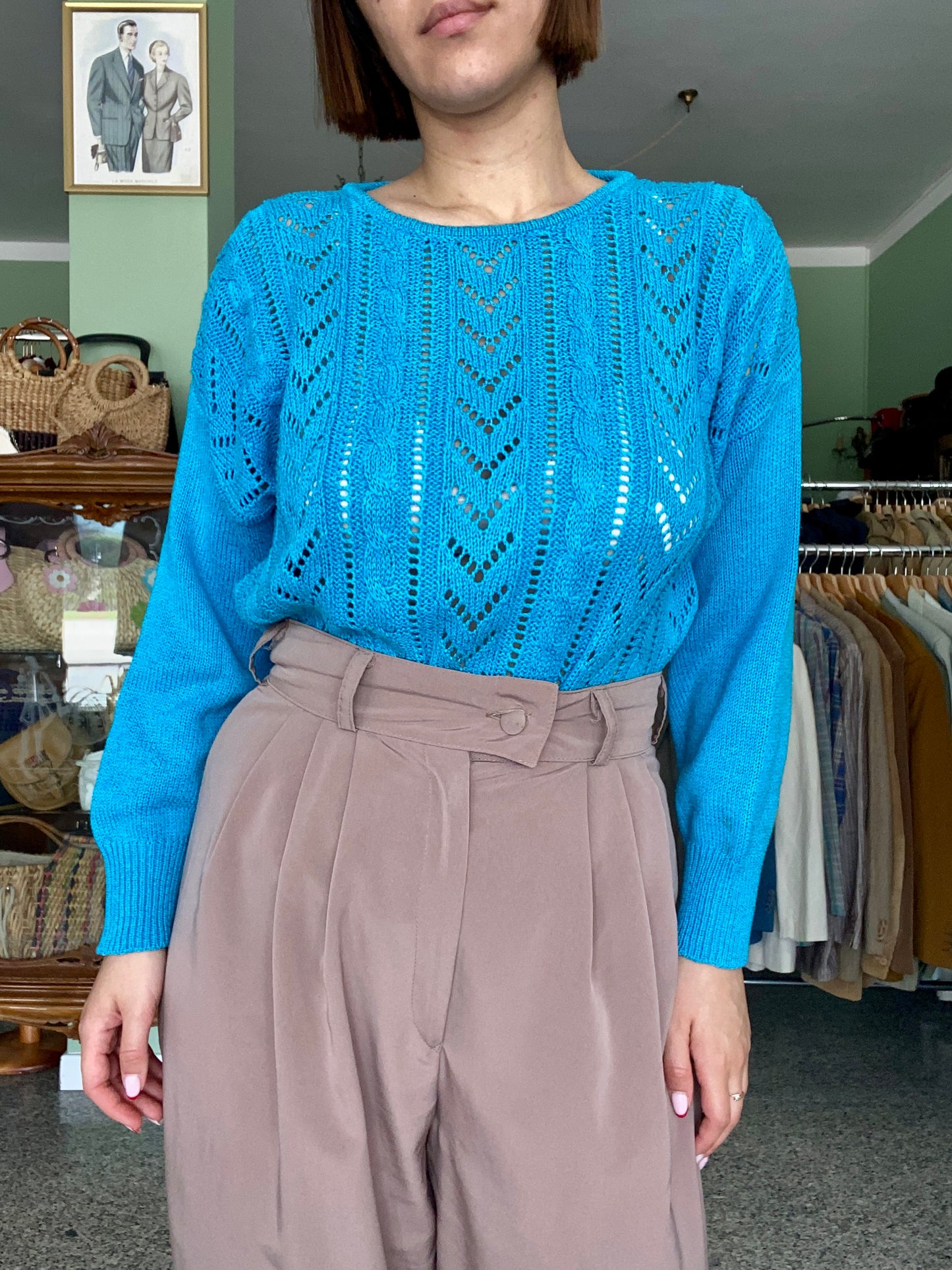 Blusa vintage traforata Mapier – Anni ’70 - TG. 42/44/46 circa