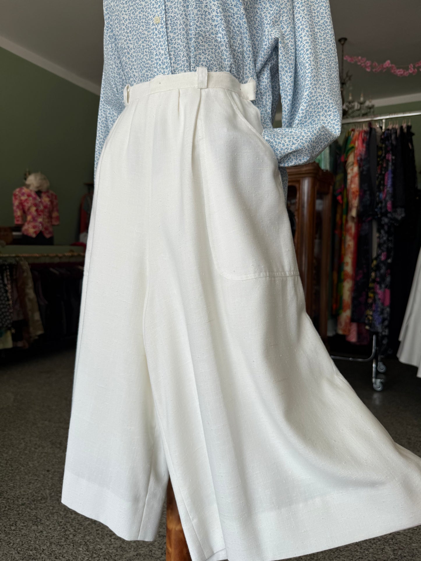 Gonna pantalone in lino - TG. 40