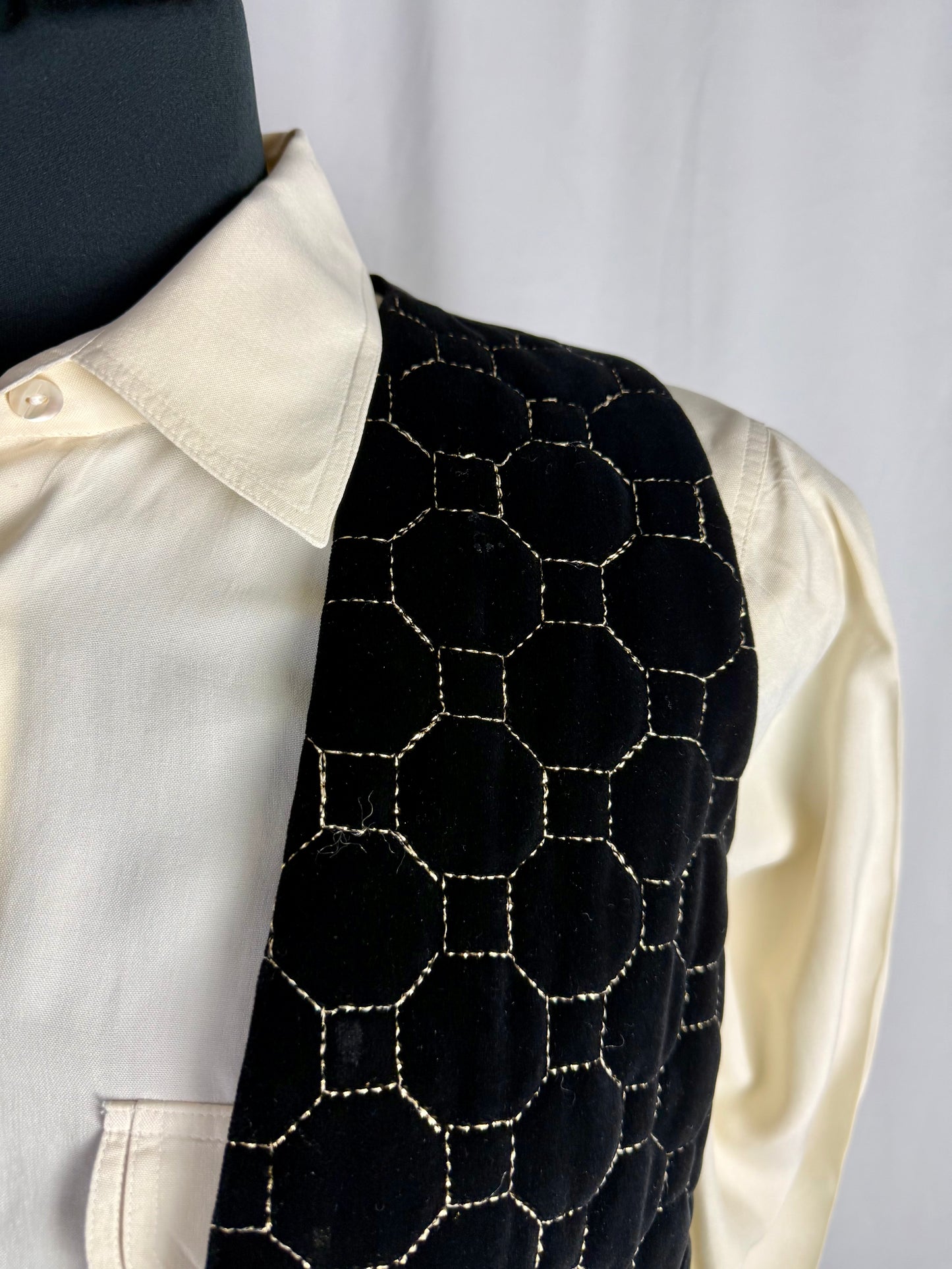 Gilet in velluto oro e nero - TG. 40