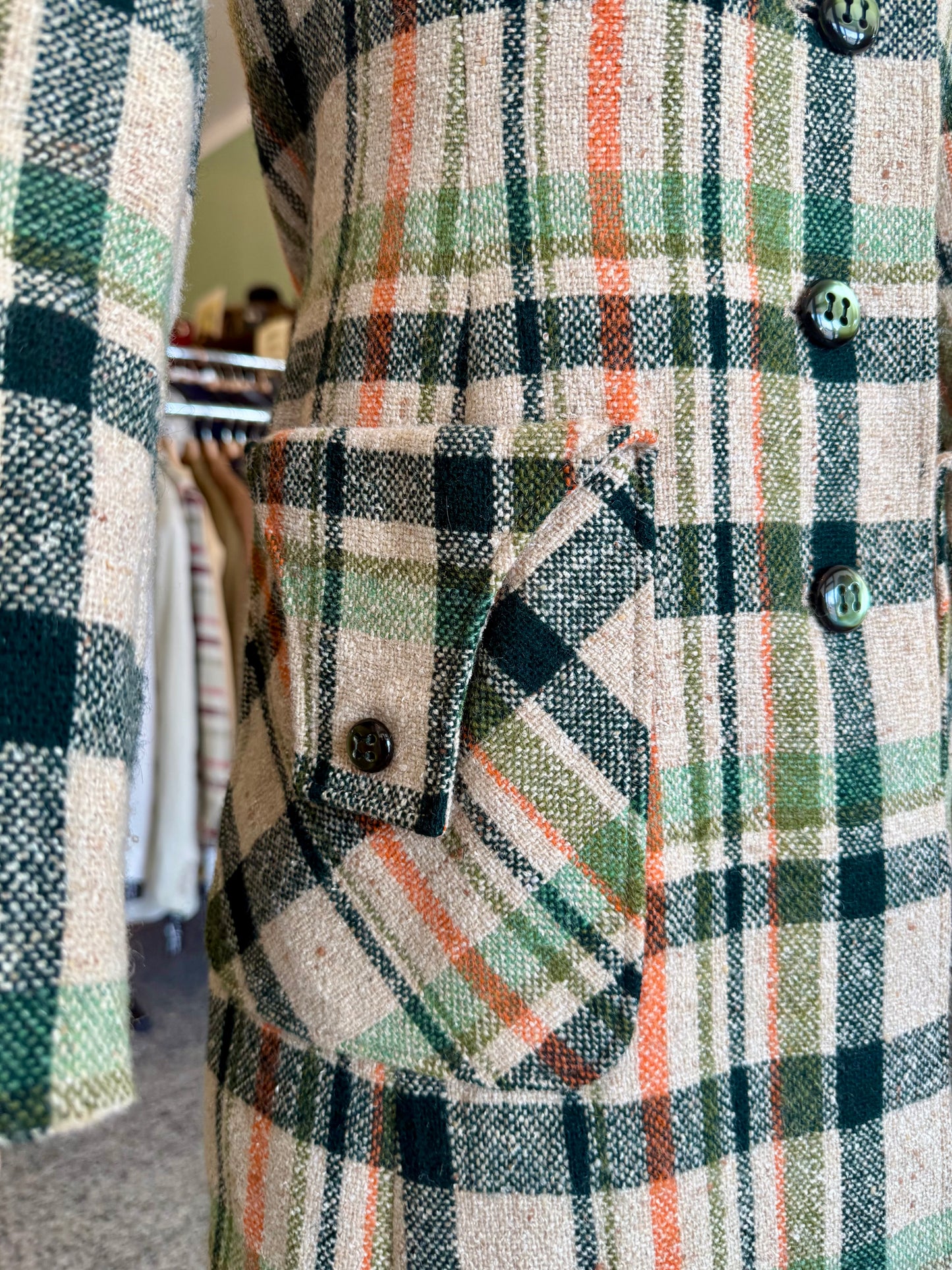Cappotto anni ‘70 fantasia check - TG. 38