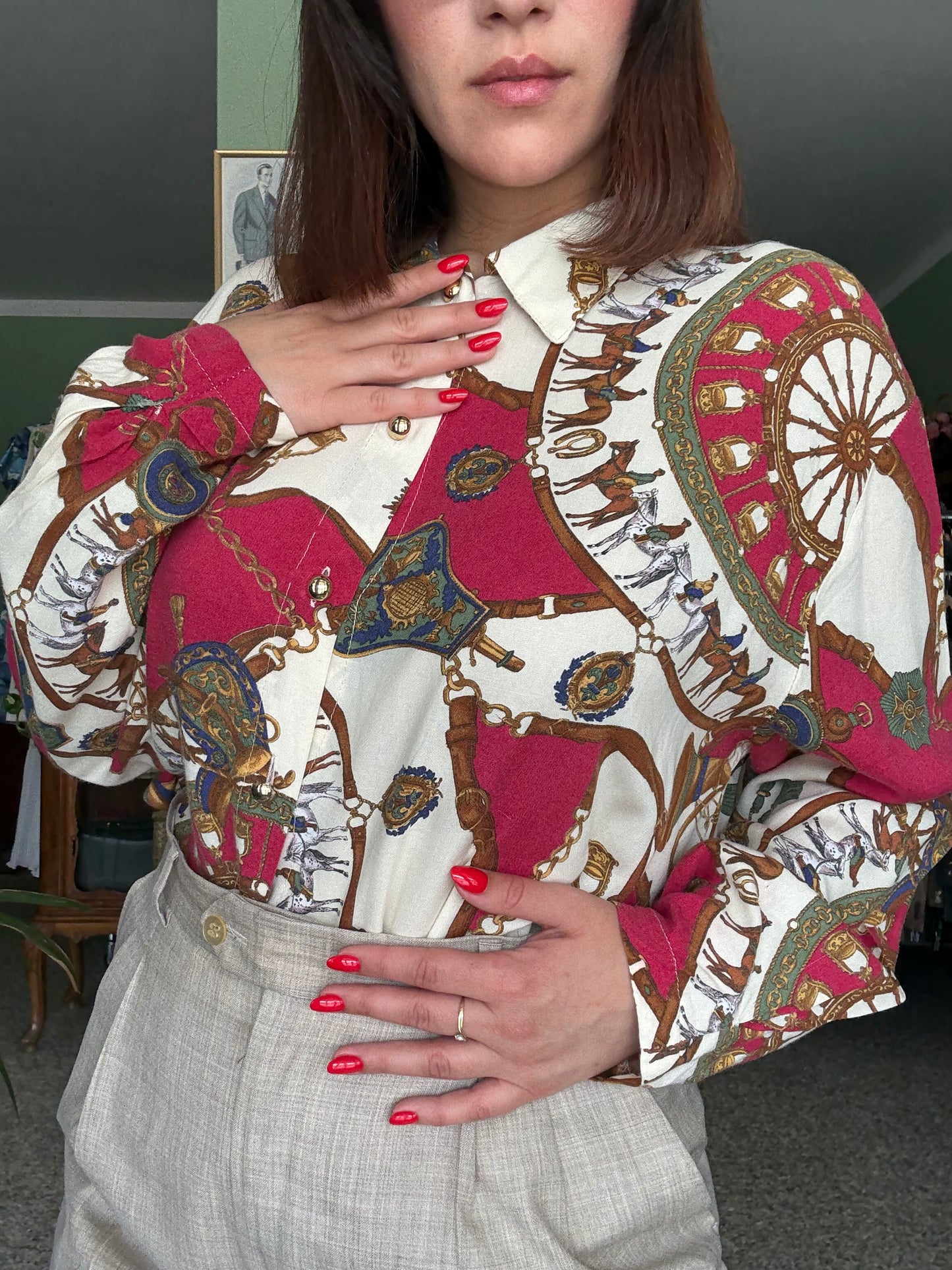 Camicia anni ‘80 barocca - TG. 48/50