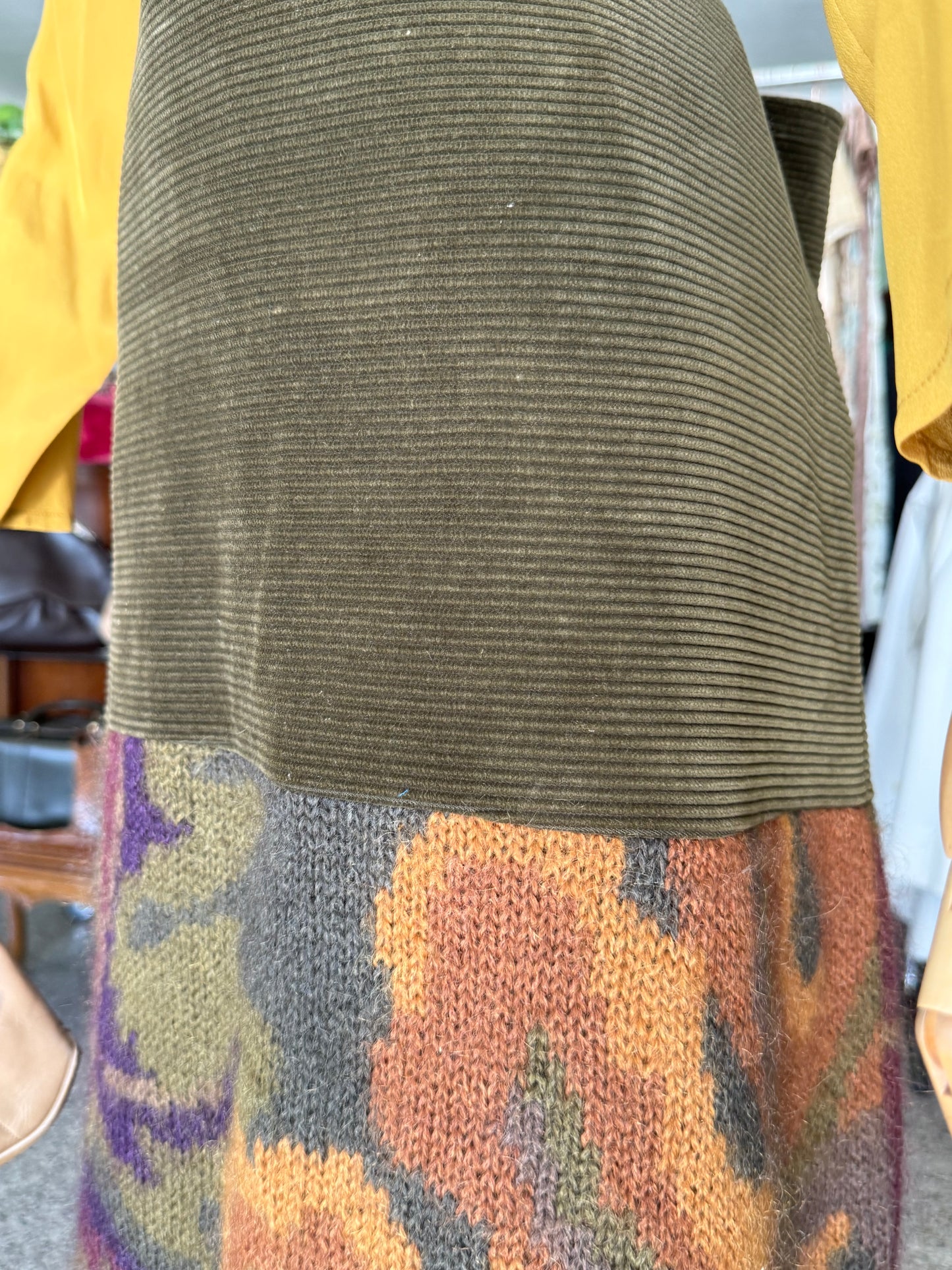 Gonna lunga in lana e velluto - TG. 42 circa